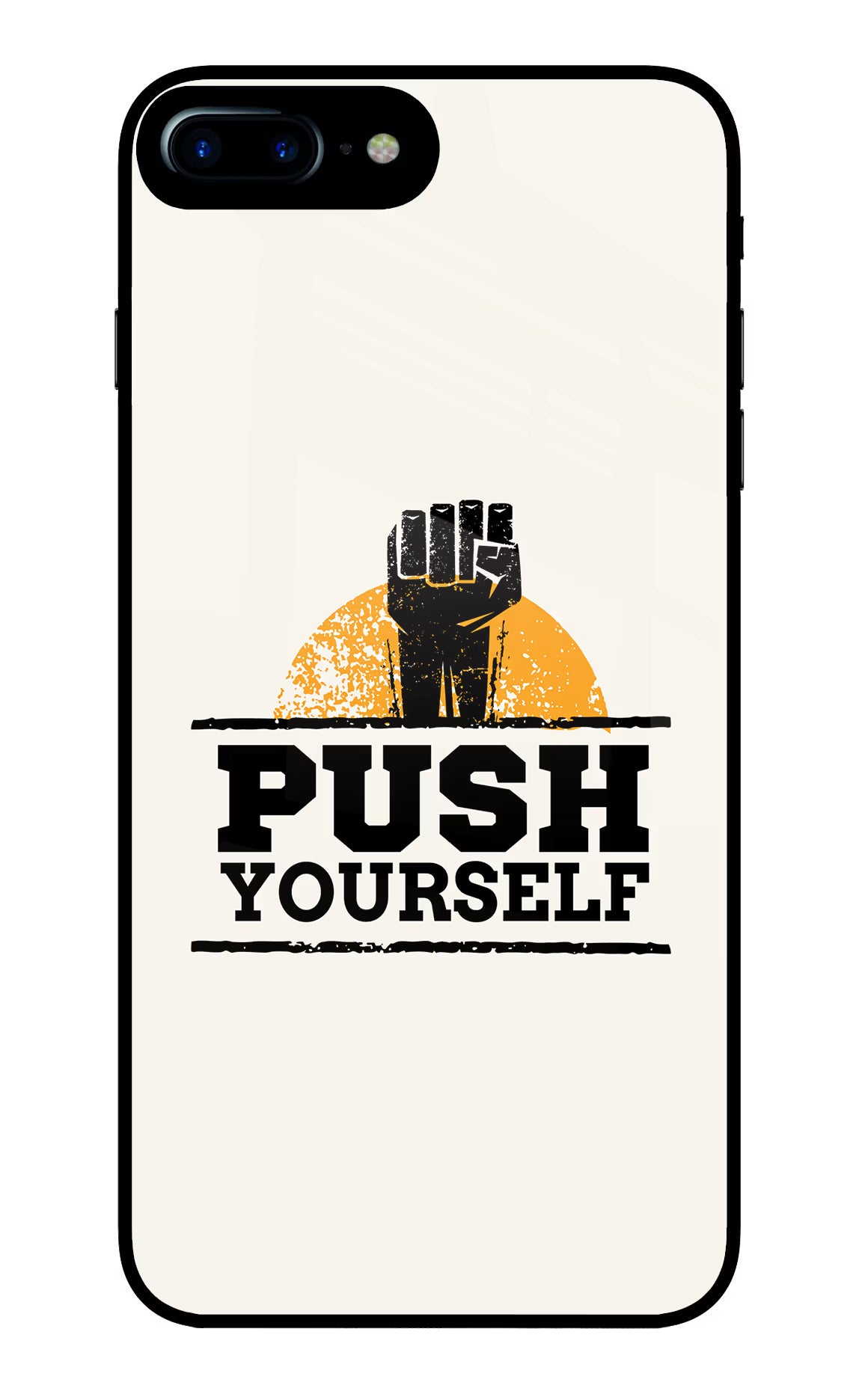 Push Yourself iPhone 8 Plus Glass Case - Push Yourself iPhone 8 Plus Glass Case Push Yourself iPhone 8 Plus Glass Case