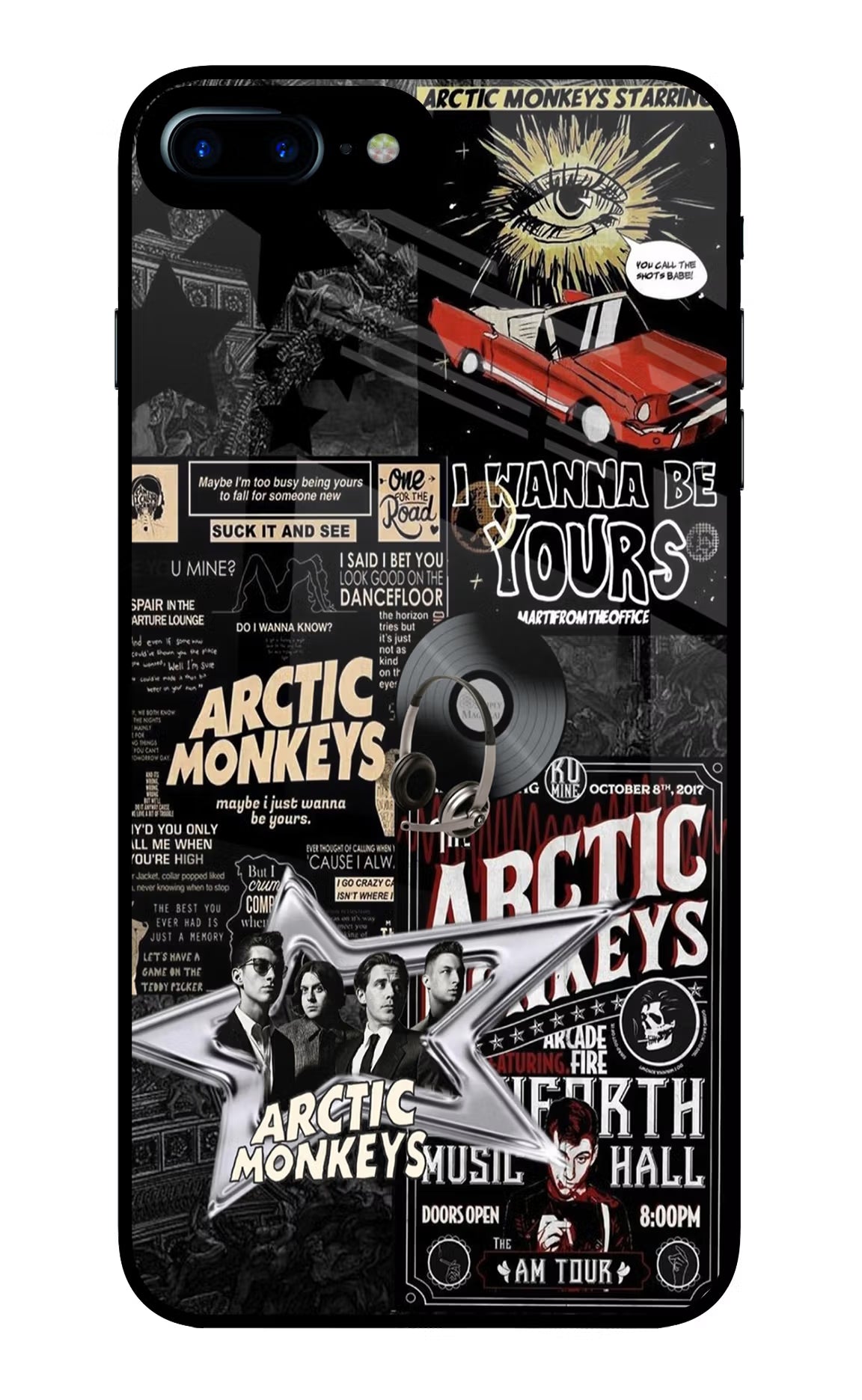 Arctic Monkeys iPhone 8 Plus Glass Case - Arctic Monkeys iPhone 8 Plus Glass Case Arctic Monkeys iPhone 8 Plus Glass Case