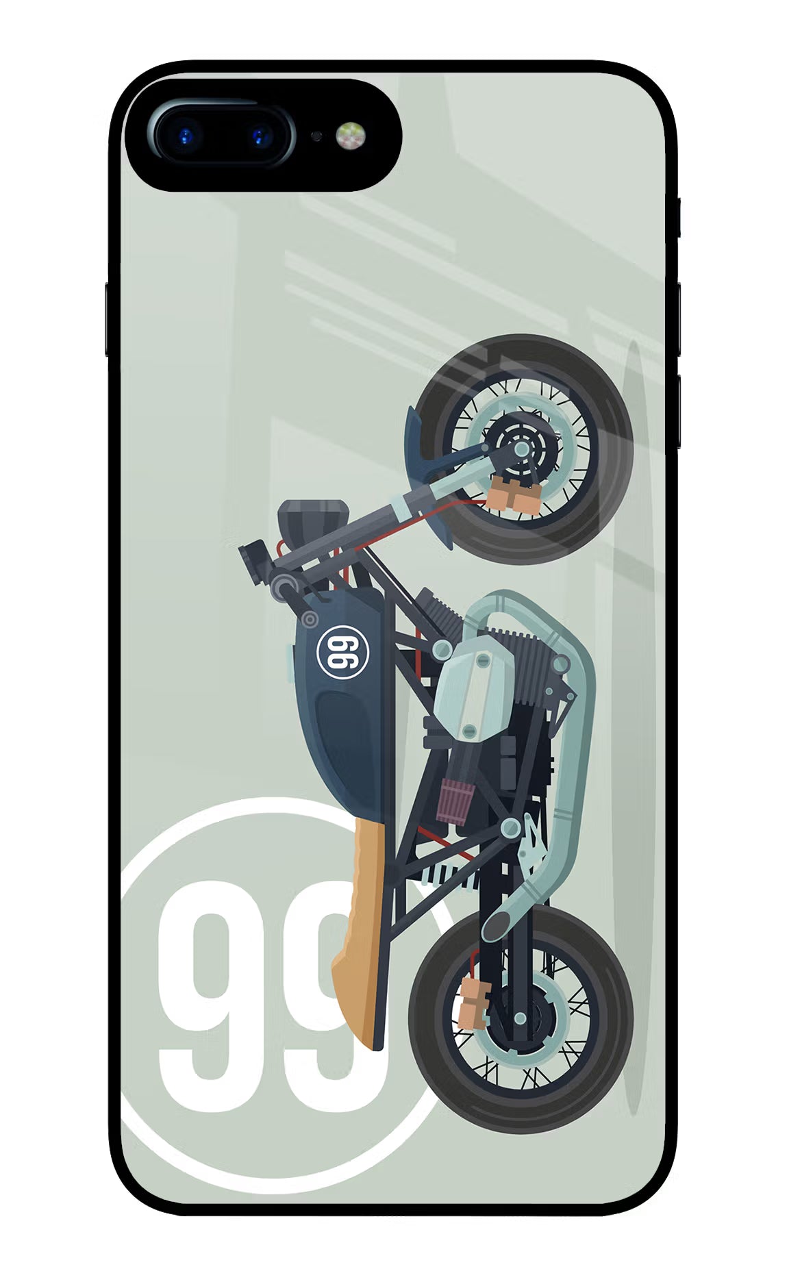 Classic Cafe Racer 99 iPhone 8 Plus Glass Case - Classic Cafe Racer 99 iPhone 8 Plus Glass Case Classic Cafe Racer 99 iPhone 8 Plus Glass Case