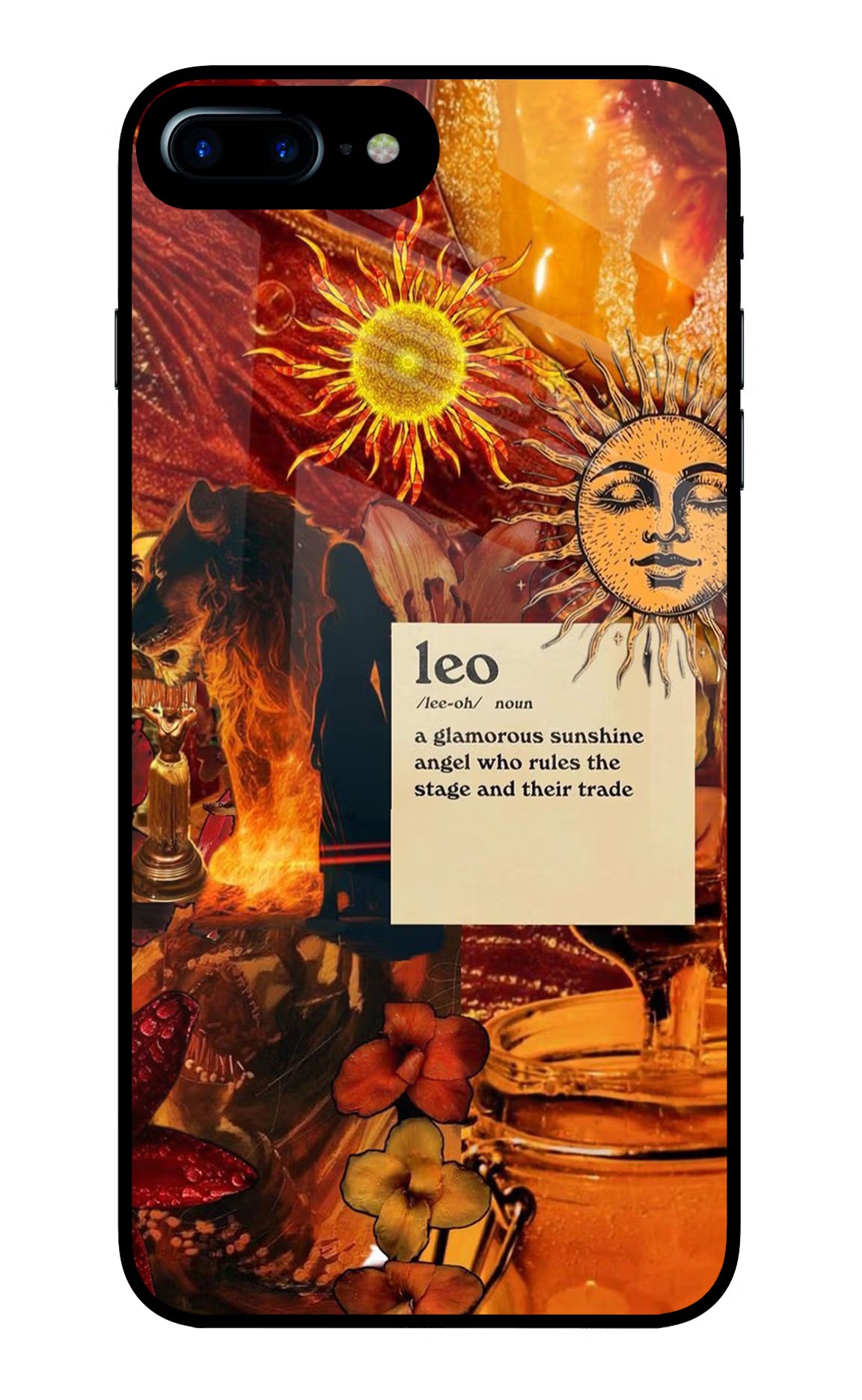 Leo Zodiac iPhone 8 Plus Glass Case - Leo Zodiac iPhone 8 Plus Glass Case Leo Zodiac iPhone 8 Plus Glass Case