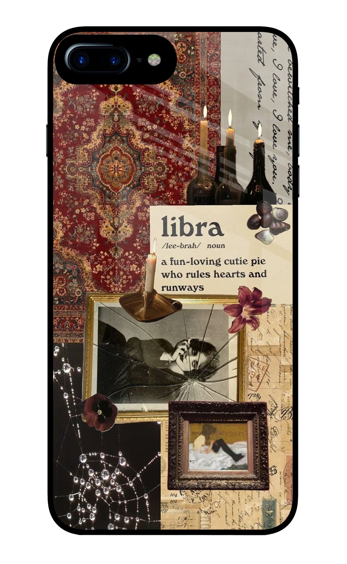 Libra Zodiac iPhone 8 Plus Glass Case - Libra Zodiac iPhone 8 Plus Glass Case Libra Zodiac iPhone 8 Plus Glass Case