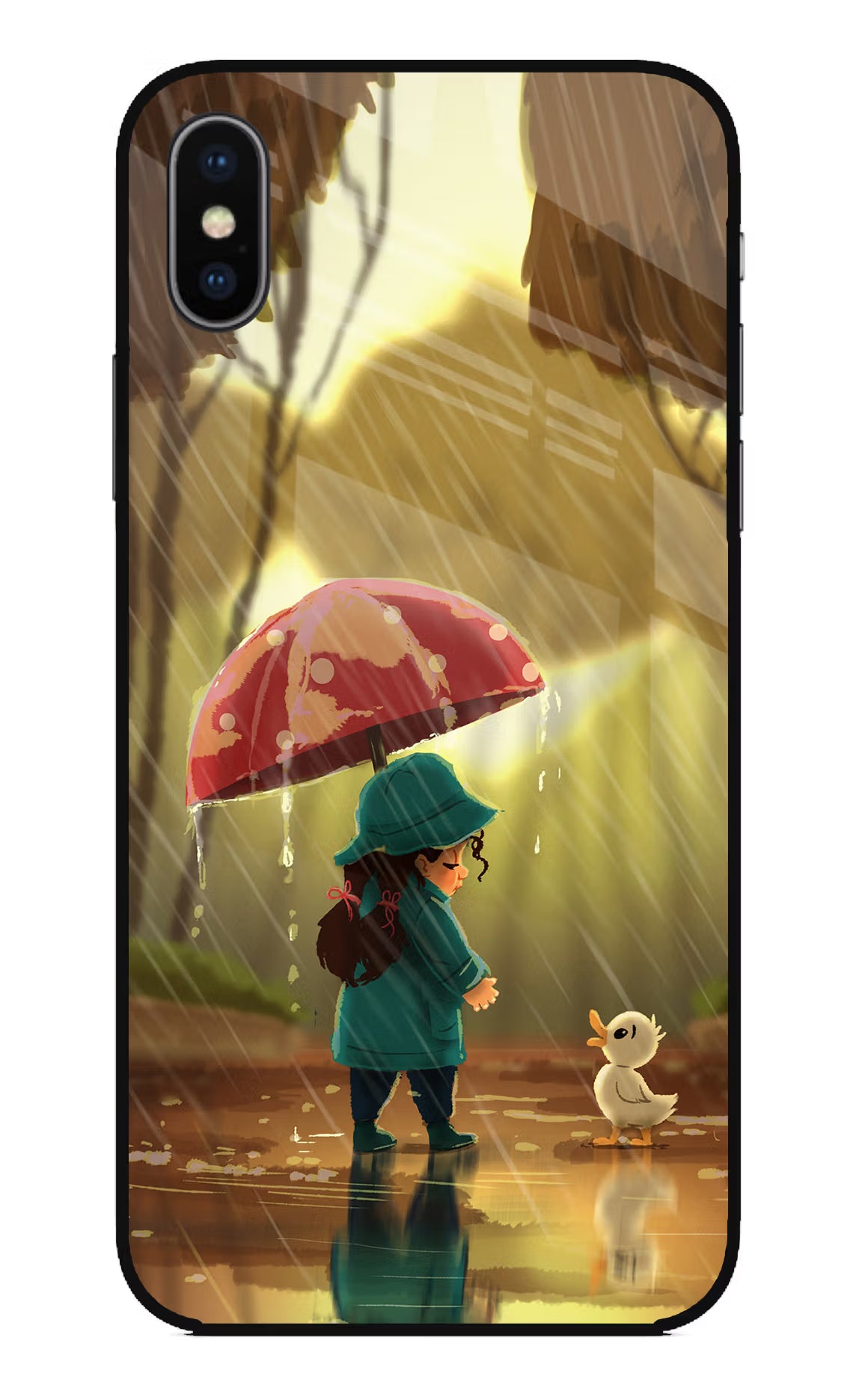 Rainy Day iPhone X Glass Case - Rainy Day iPhone X Glass Case Rainy Day iPhone X Glass Case