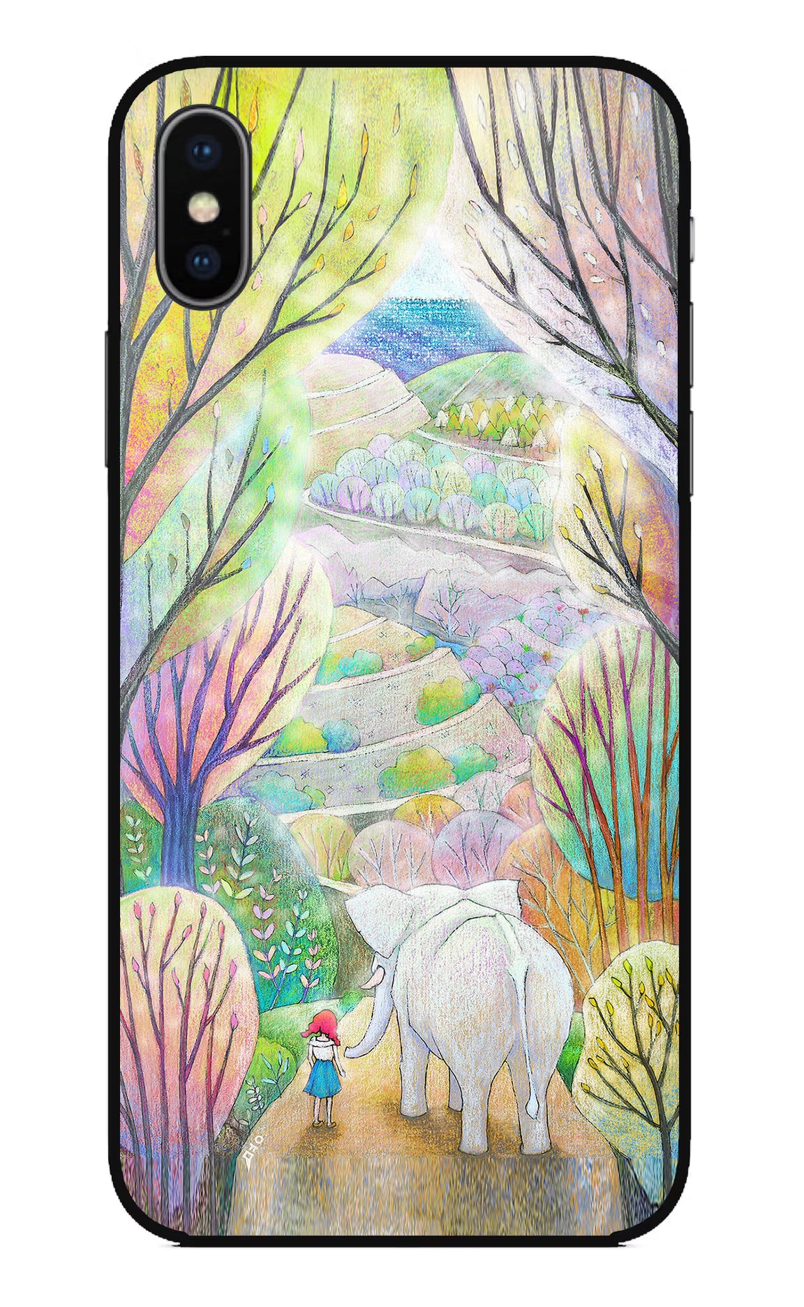 Nature Painting iPhone X Glass Case - Nature Painting iPhone X Glass Case Nature Painting iPhone X Glass Case