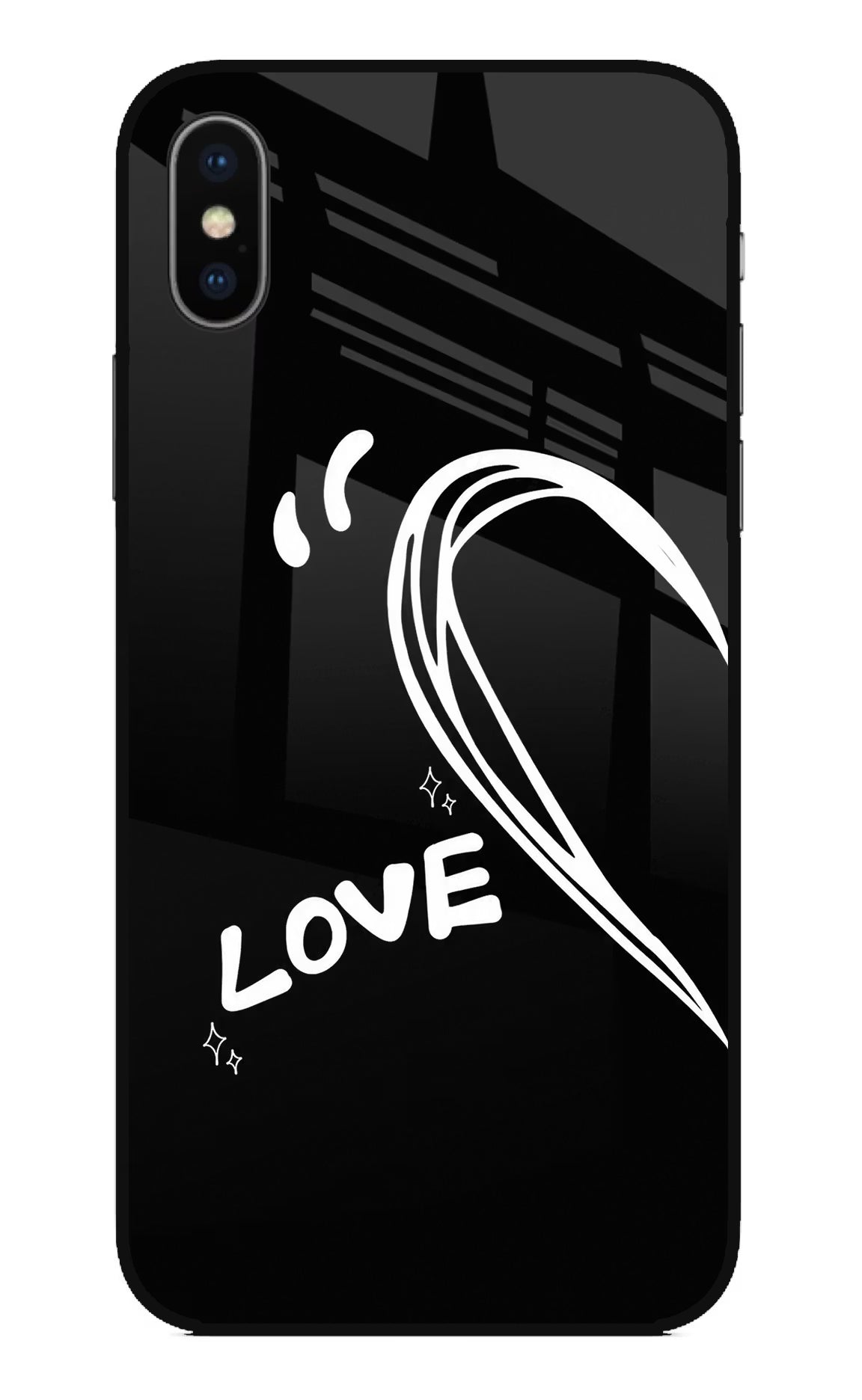 Love Line iPhone X Glass Case - Love Line iPhone X Glass Case Love Line iPhone X Glass Case