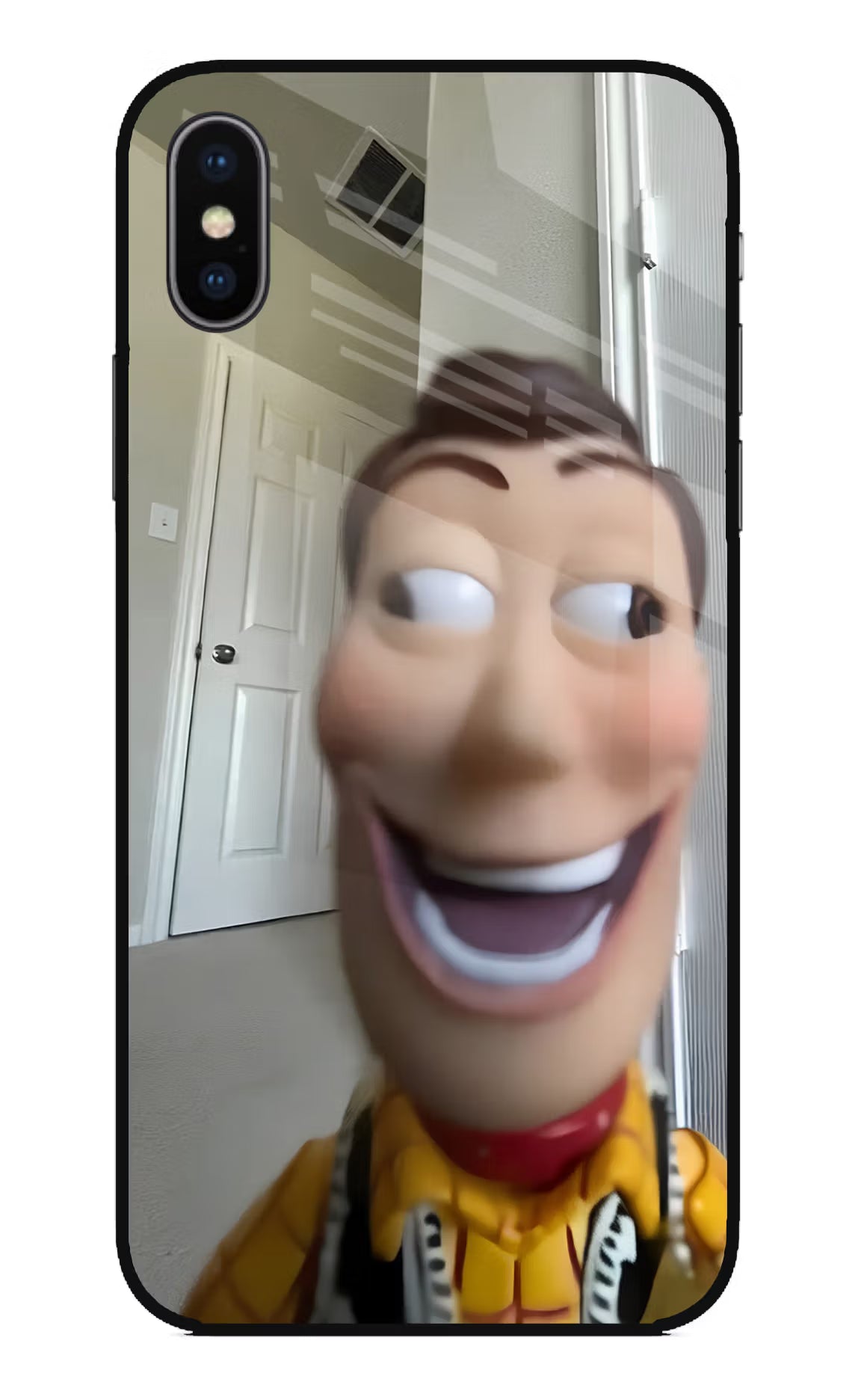 Side Eye Woody iPhone X Glass Case - Side Eye Woody iPhone X Glass Case Side Eye Woody iPhone X Glass Case
