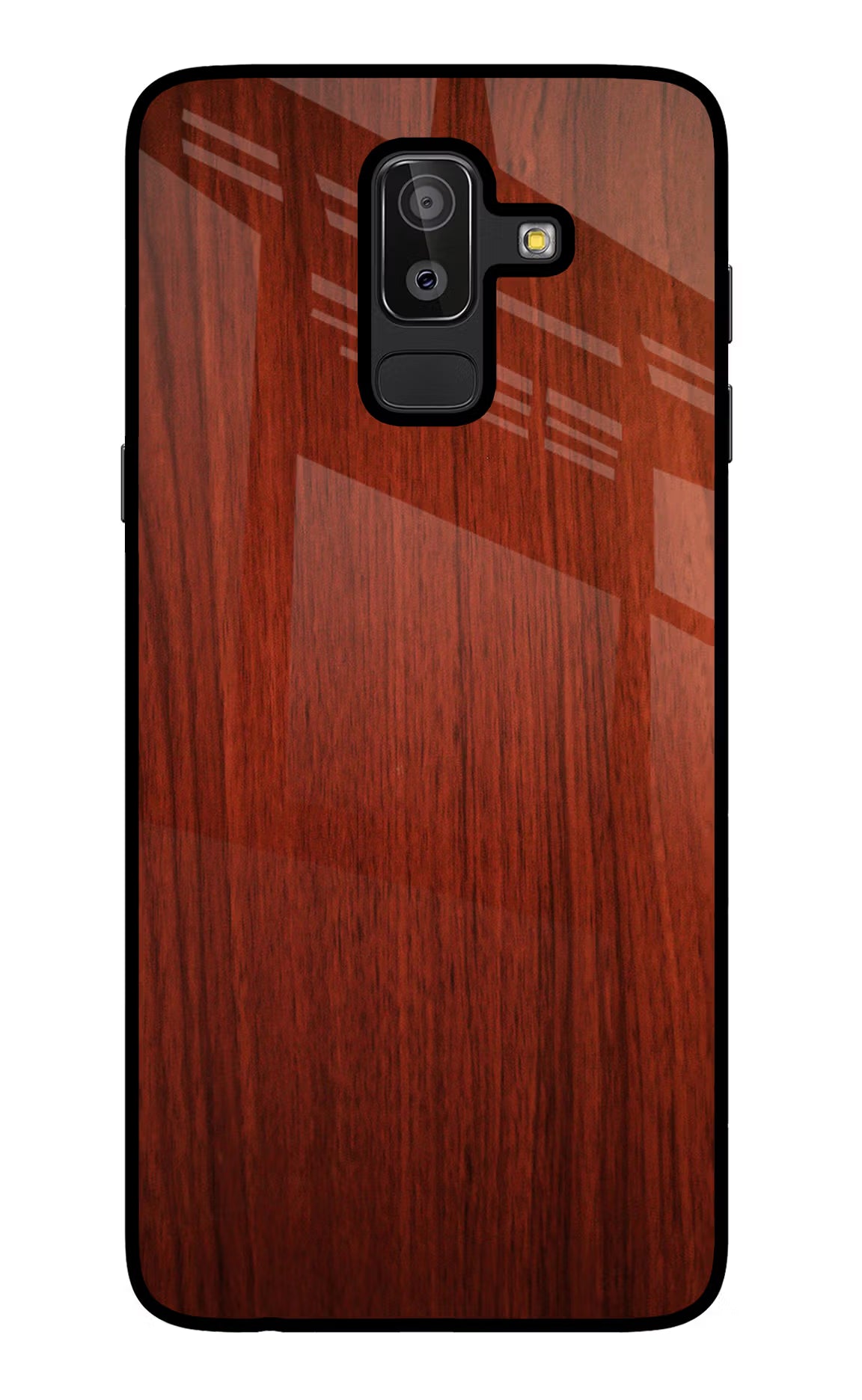 Wooden Plain Pattern Samsung J8 Back Cover - Wooden Plain Pattern Samsung J8 Glass Case Back Cover by Casekaro Wooden Plain Pattern Samsung J8 Glass Case Back Cover by Casekaro