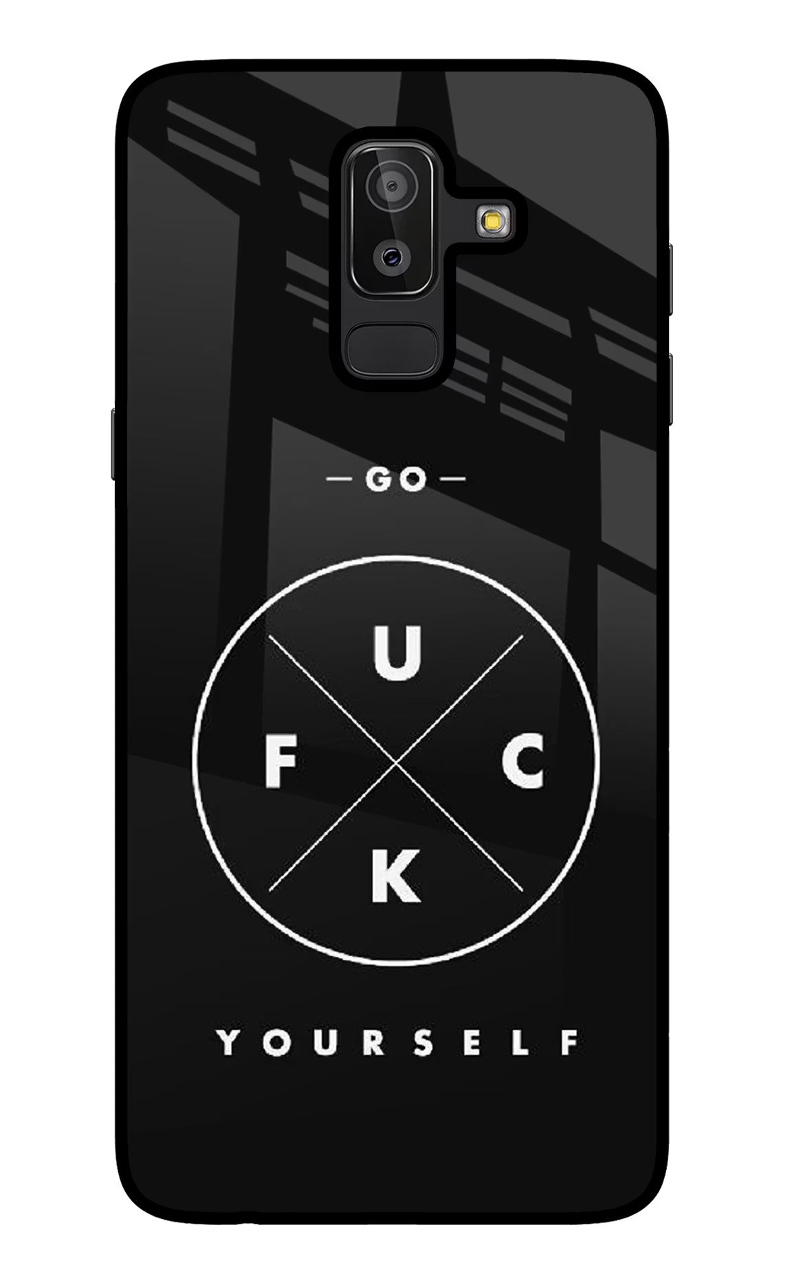Go Fuck Yourself Samsung J8 Glass Case - Go Fuck Yourself Samsung J8 Glass Case Go Fuck Yourself Samsung J8 Glass Case