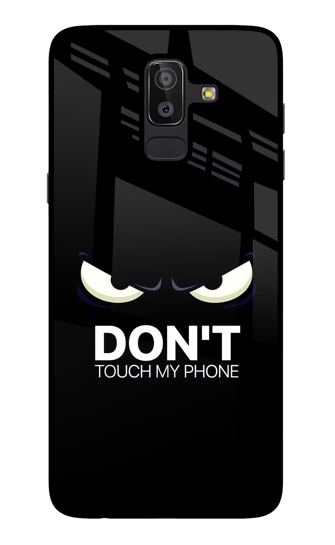Don'T Touch My Phone Samsung J8 Back Cover - Don'T Touch My Phone Samsung J8 Glass Case Back Cover by Casekaro Don'T Touch My Phone Samsung J8 Glass Case Back Cover by Casekaro