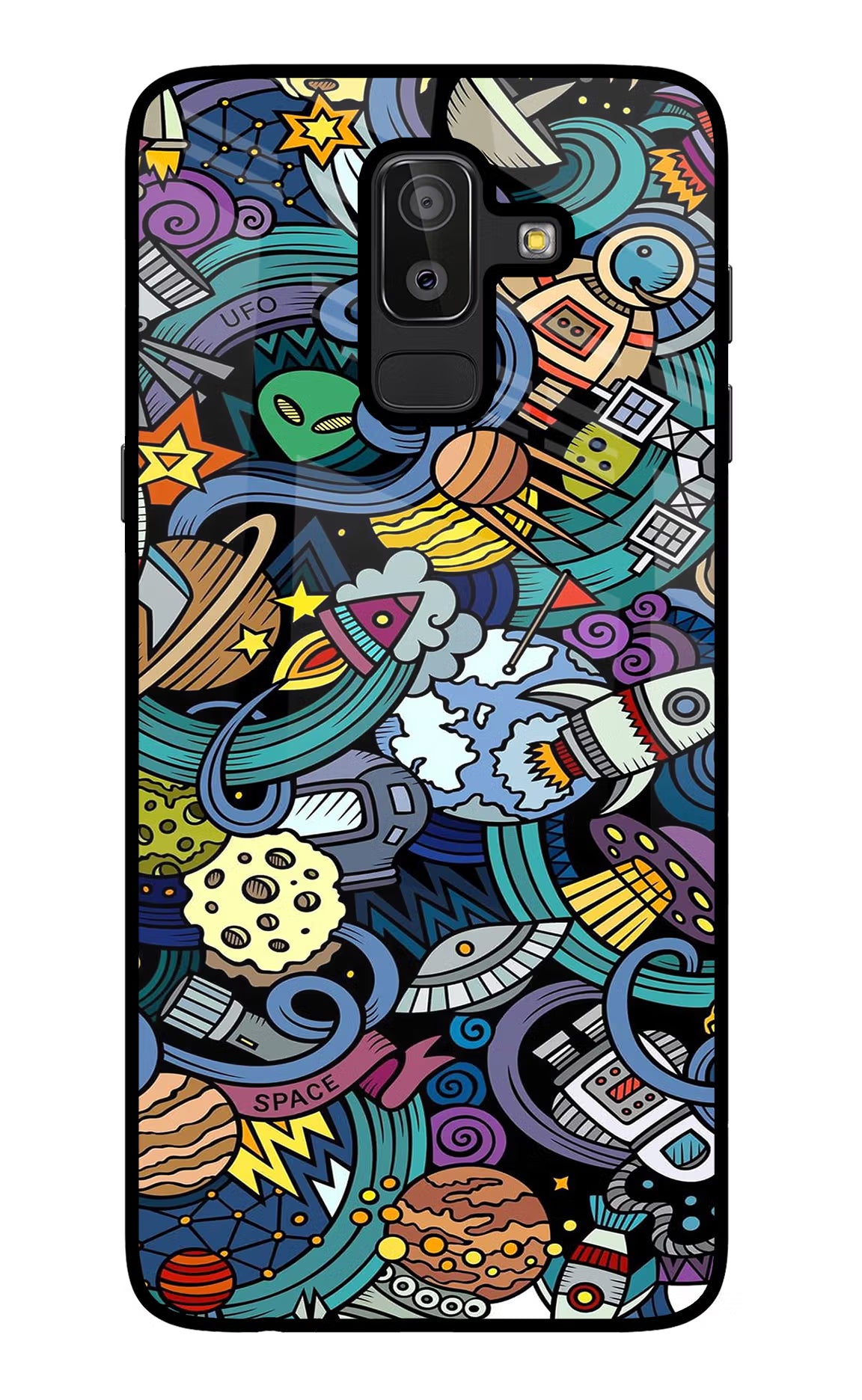 Space Abstract Samsung J8 Back Cover - Space Abstract Samsung J8 Glass Case Back Cover by Casekaro Space Abstract Samsung J8 Glass Case Back Cover by Casekaro