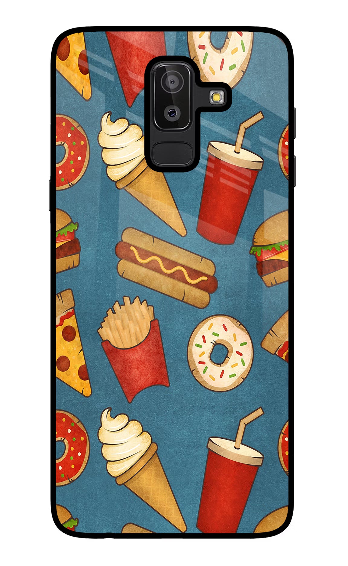 Foodie Samsung J8 Back Cover - Foodie Samsung J8 Glass Case Back Cover by Casekaro Foodie Samsung J8 Glass Case Back Cover by Casekaro