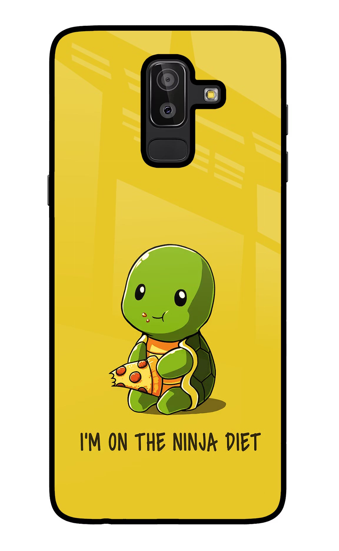 I'm on Ninja Diet Samsung J8 Back Cover - I'm on Ninja Diet Samsung J8 Glass Case Back Cover by Casekaro I'm on Ninja Diet Samsung J8 Glass Case Back Cover by Casekaro