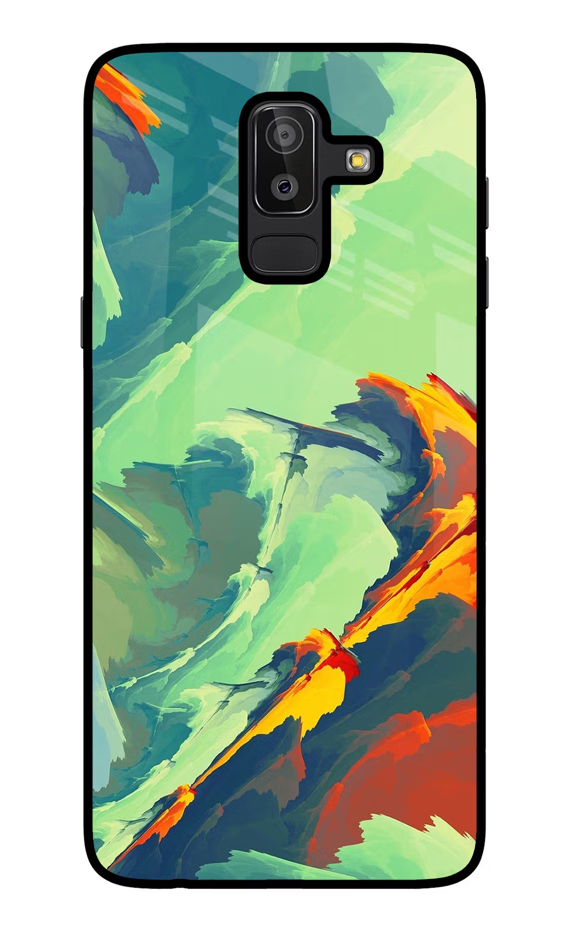 Paint Art Samsung J8 Back Cover - Paint Art Samsung J8 Glass Case Back Cover by Casekaro Paint Art Samsung J8 Glass Case Back Cover by Casekaro