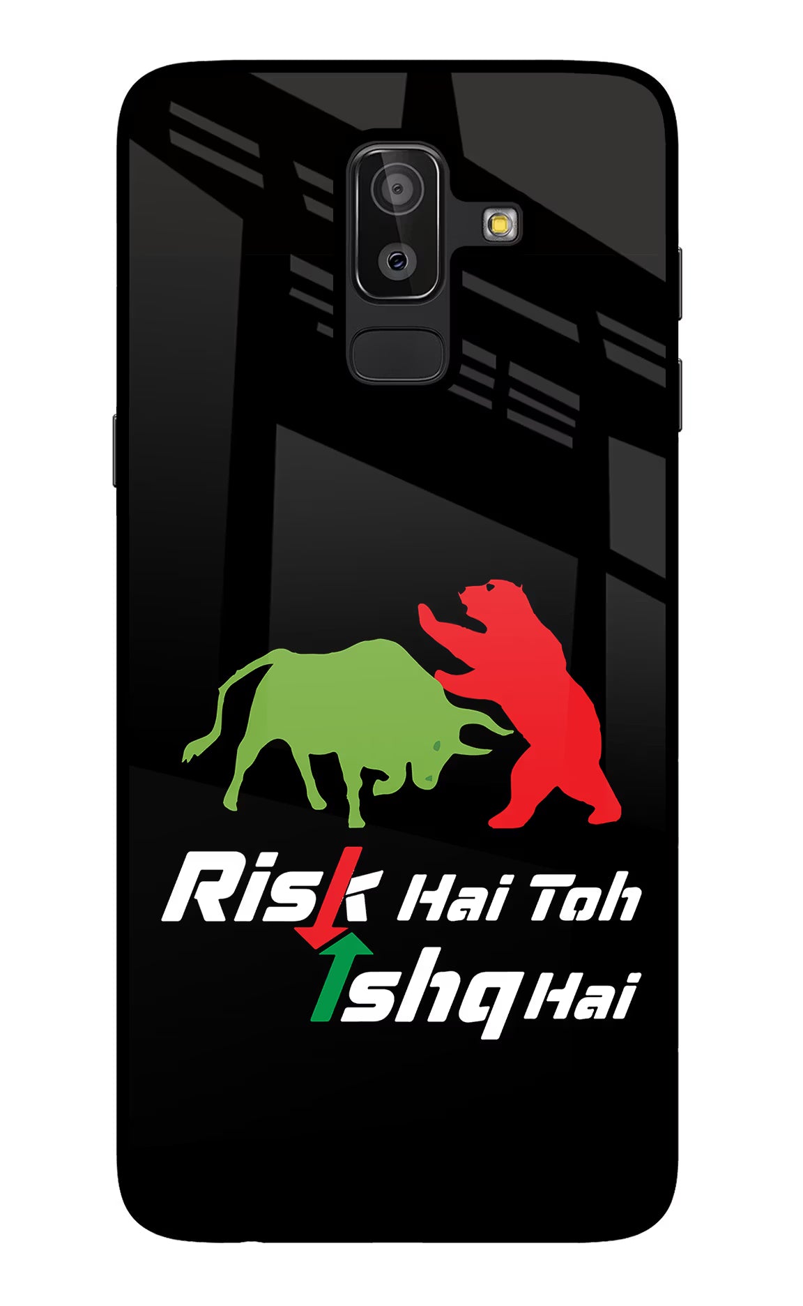 Risk Hai Toh Ishq Hai Samsung J8 Back Cover - Risk Hai Toh Ishq Hai Samsung J8 Glass Case Back Cover by Casekaro Risk Hai Toh Ishq Hai Samsung J8 Glass Case Back Cover by Casekaro