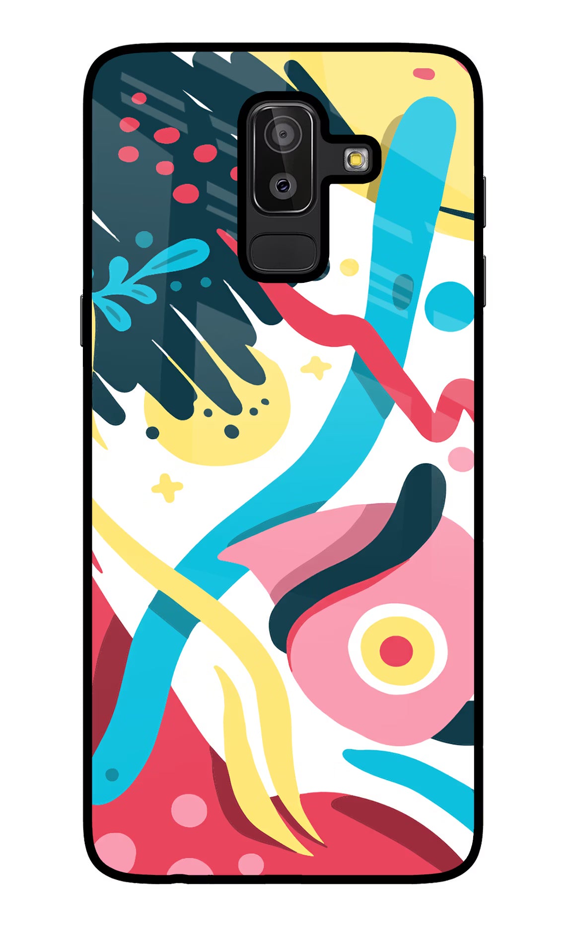 Trippy Samsung J8 Back Cover - Trippy Samsung J8 Glass Case Back Cover by Casekaro Trippy Samsung J8 Glass Case Back Cover by Casekaro