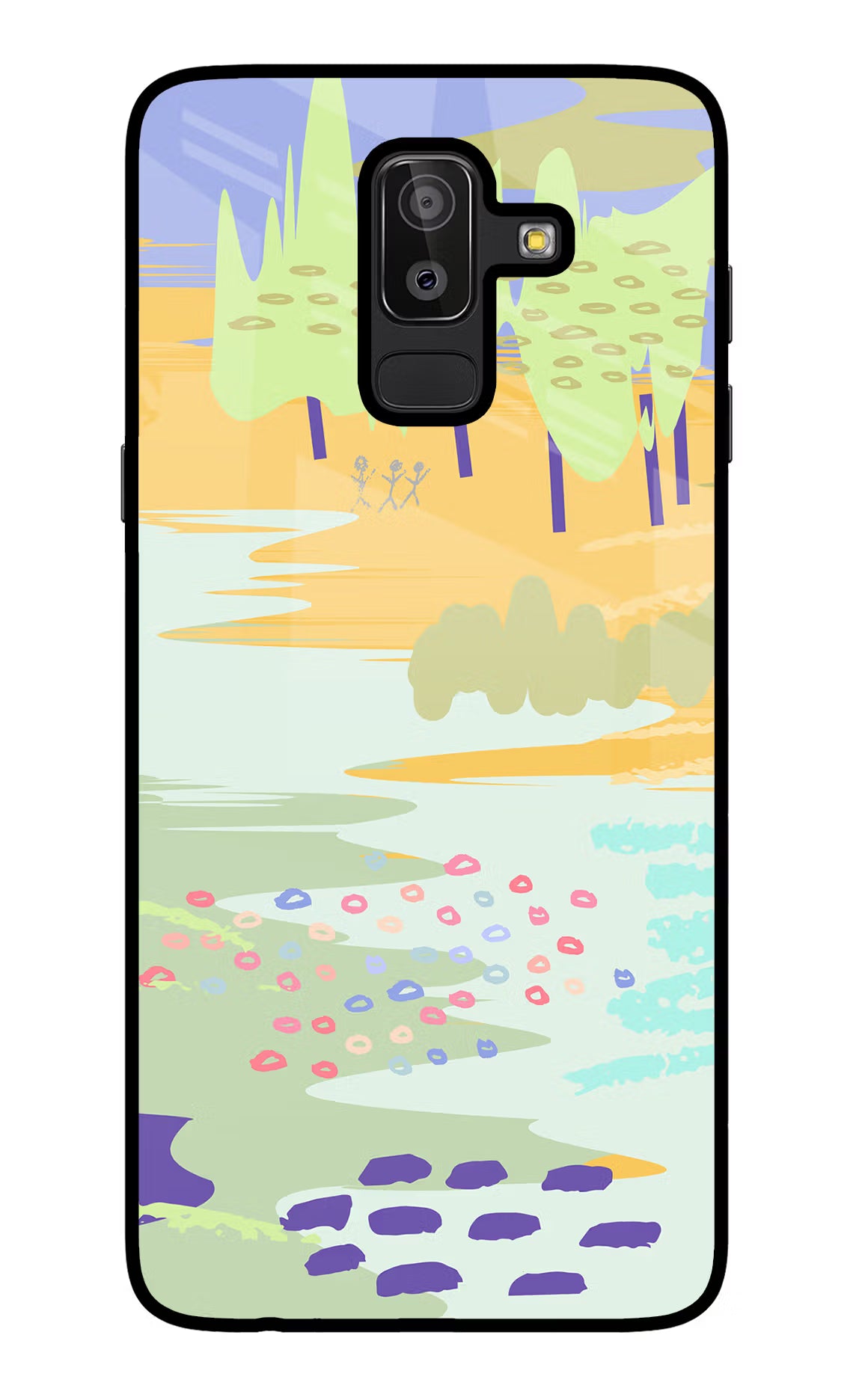Scenery Samsung J8 Back Cover - Scenery Samsung J8 Glass Case Back Cover by Casekaro Scenery Samsung J8 Glass Case Back Cover by Casekaro