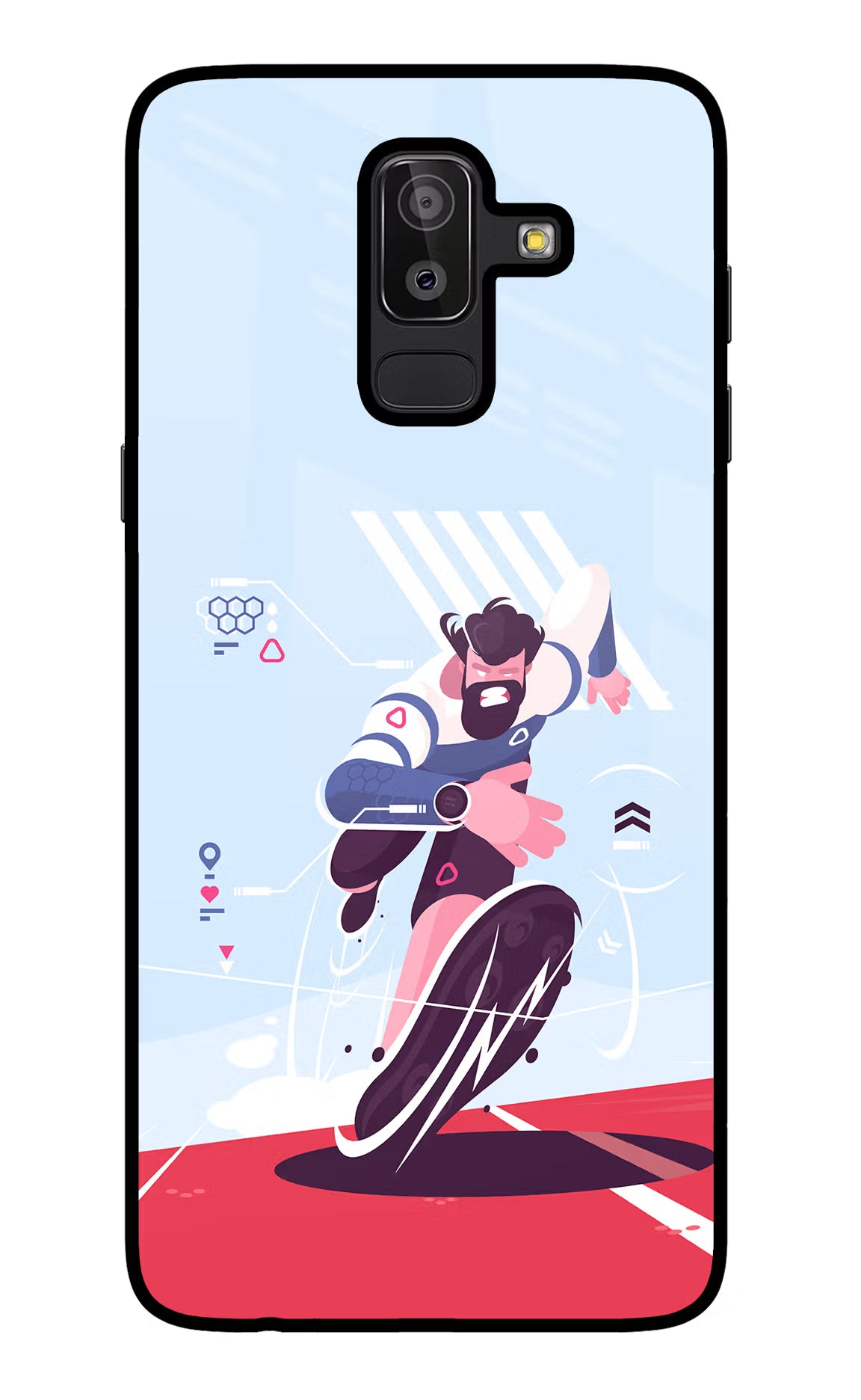 Run Pro Samsung J8 Back Cover - Run Pro Samsung J8 Glass Case Back Cover by Casekaro Run Pro Samsung J8 Glass Case Back Cover by Casekaro