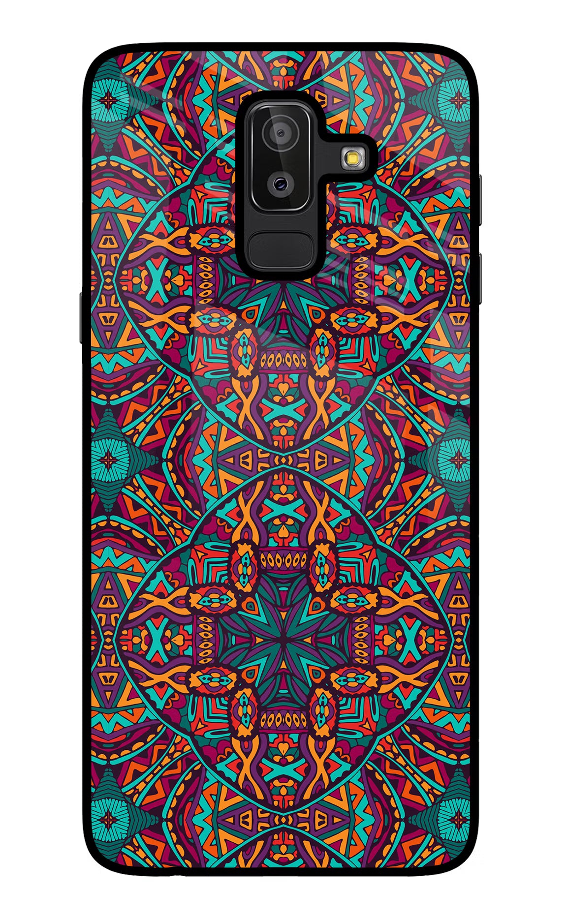 Colour Mandala Samsung J8 Back Cover - Colour Mandala Samsung J8 Glass Case Back Cover by Casekaro Colour Mandala Samsung J8 Glass Case Back Cover by Casekaro