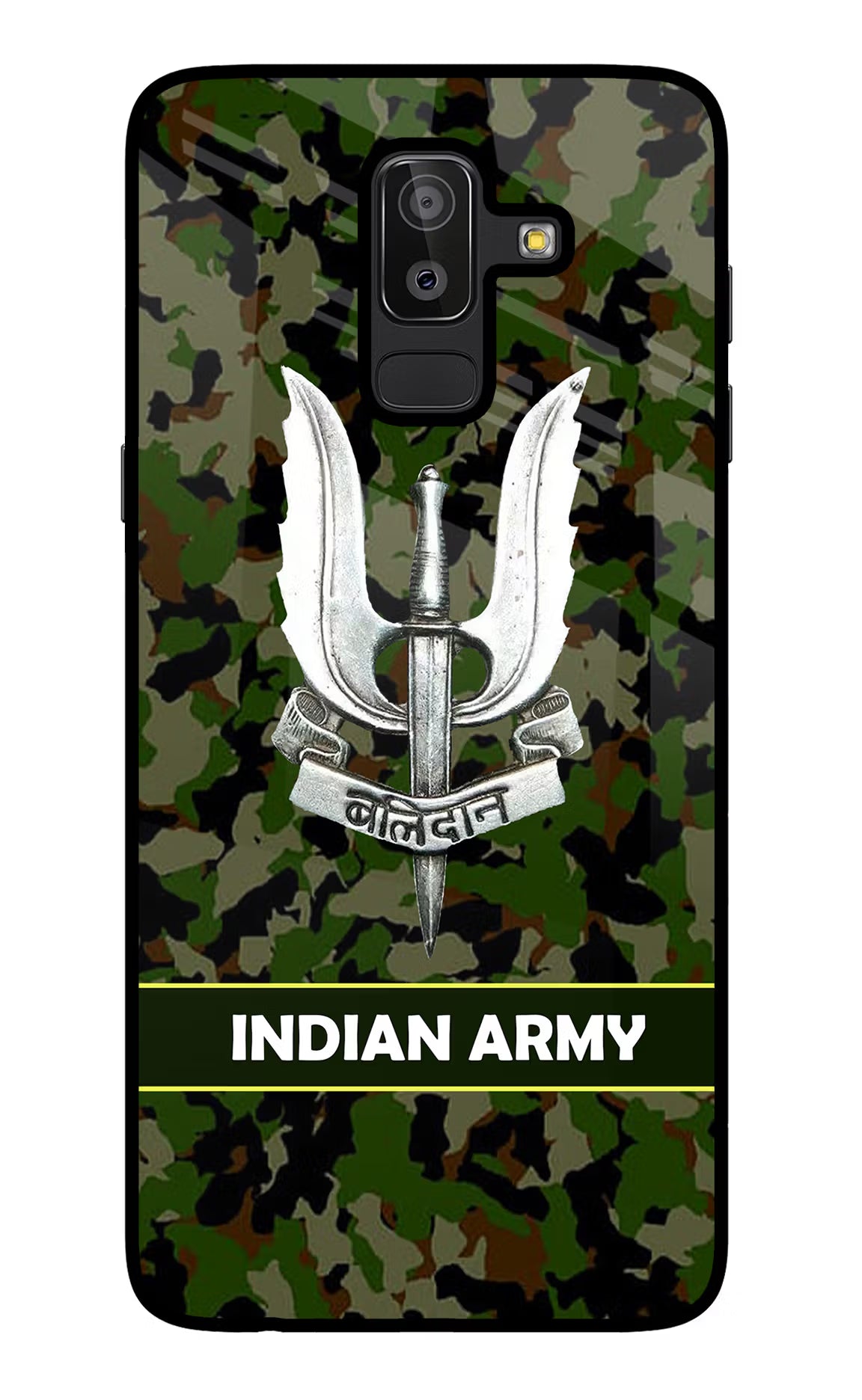 Balidan Indian Logo Samsung J8 Back Cover - Balidan Indian Logo Samsung J8 Glass Case Back Cover by Casekaro Balidan Indian Logo Samsung J8 Glass Case Back Cover by Casekaro