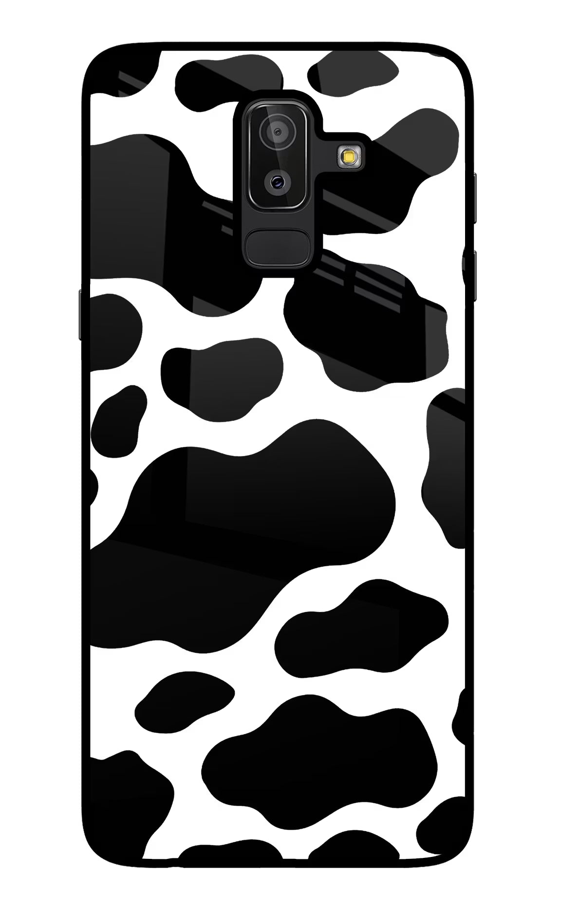 Cow Spots Samsung J8 Back Cover - Cow Spots Samsung J8 Glass Case Back Cover by Casekaro Cow Spots Samsung J8 Glass Case Back Cover by Casekaro