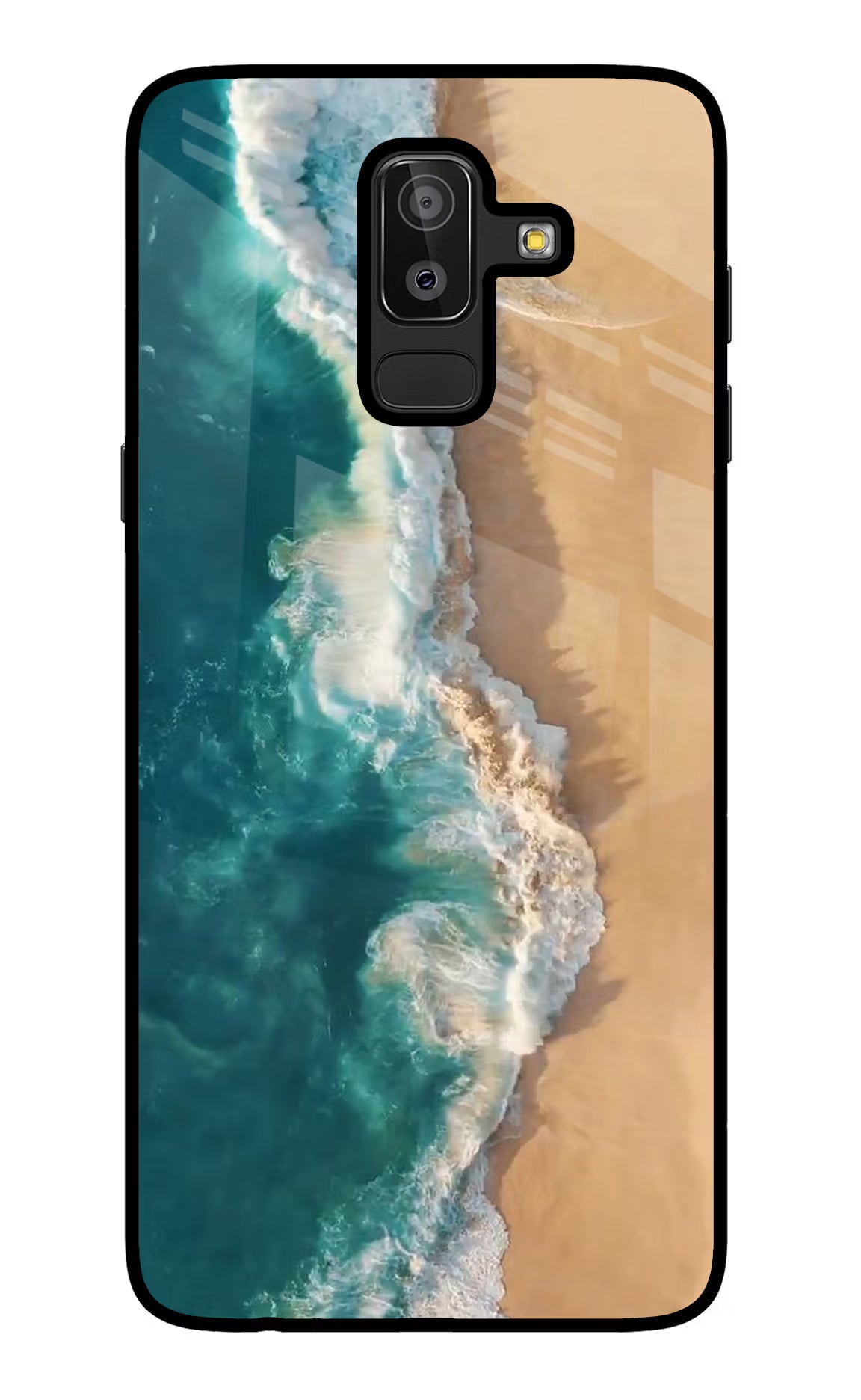 Ocean Beach Samsung J8 Back Cover - Ocean Beach Samsung J8 Glass Case Back Cover by Casekaro Ocean Beach Samsung J8 Glass Case Back Cover by Casekaro