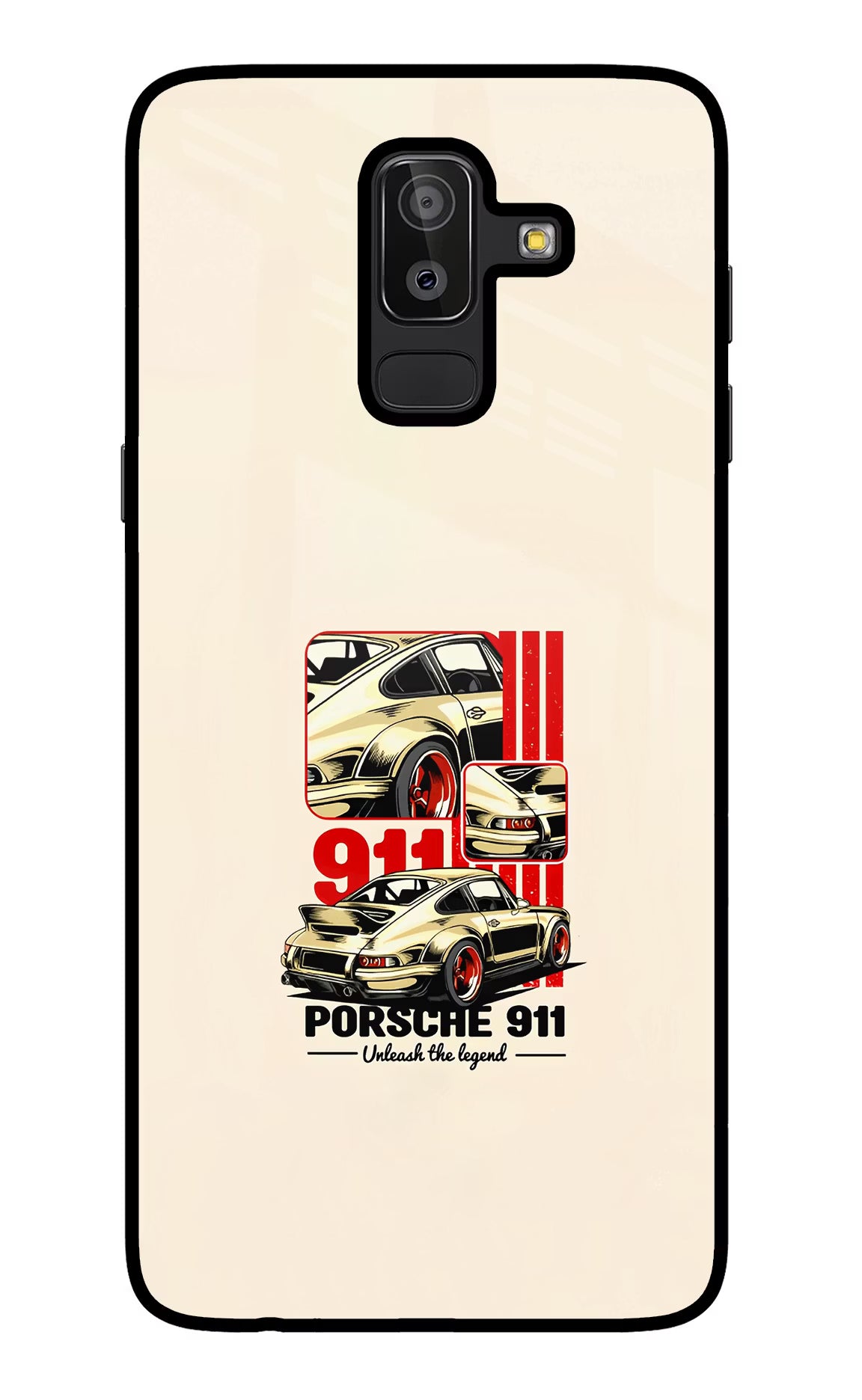Classic Porsche 911 Samsung J8 Back Cover - Classic Porsche 911 Samsung J8 Glass Case Back Cover by Casekaro Classic Porsche 911 Samsung J8 Glass Case Back Cover by Casekaro
