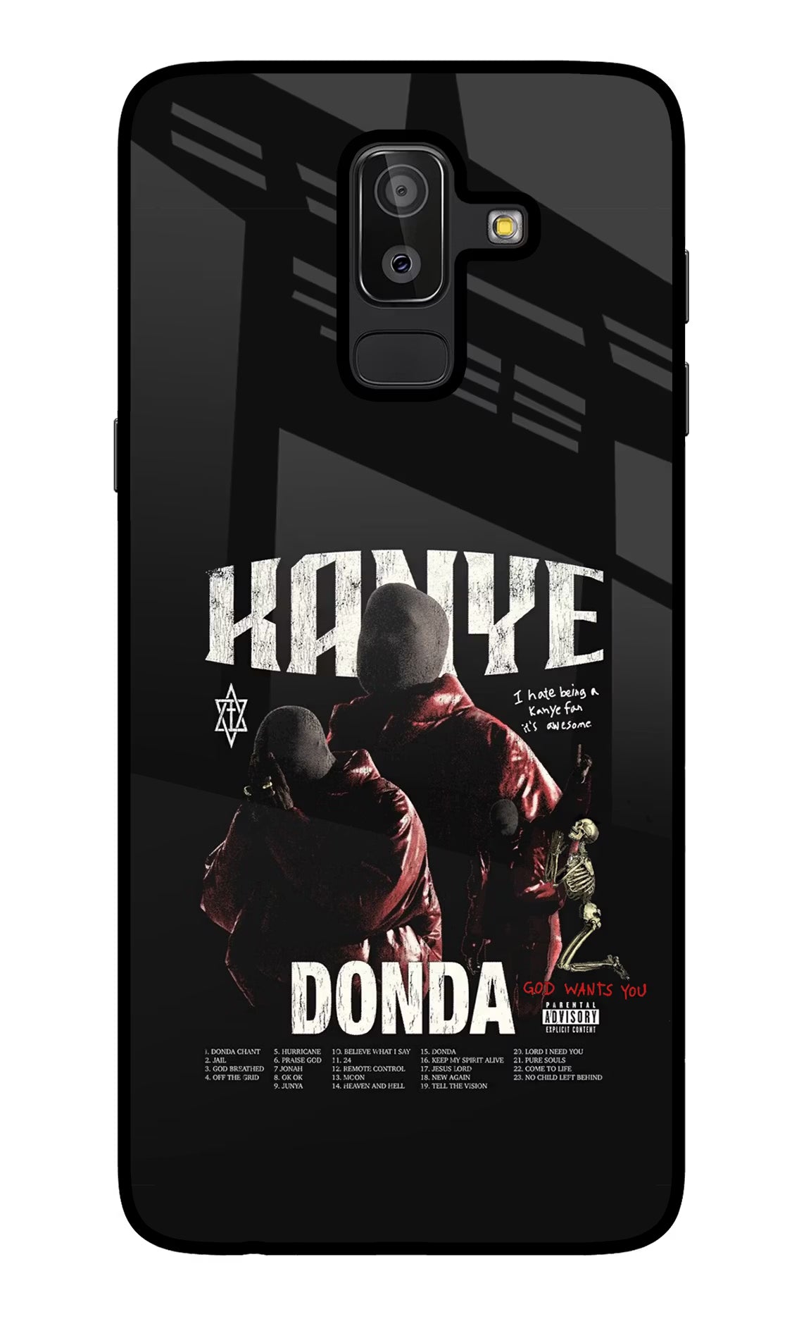 Donda Kanye West Samsung J8 Glass Case - Donda Kanye West Samsung J8 Glass Case Donda Kanye West Samsung J8 Glass Case