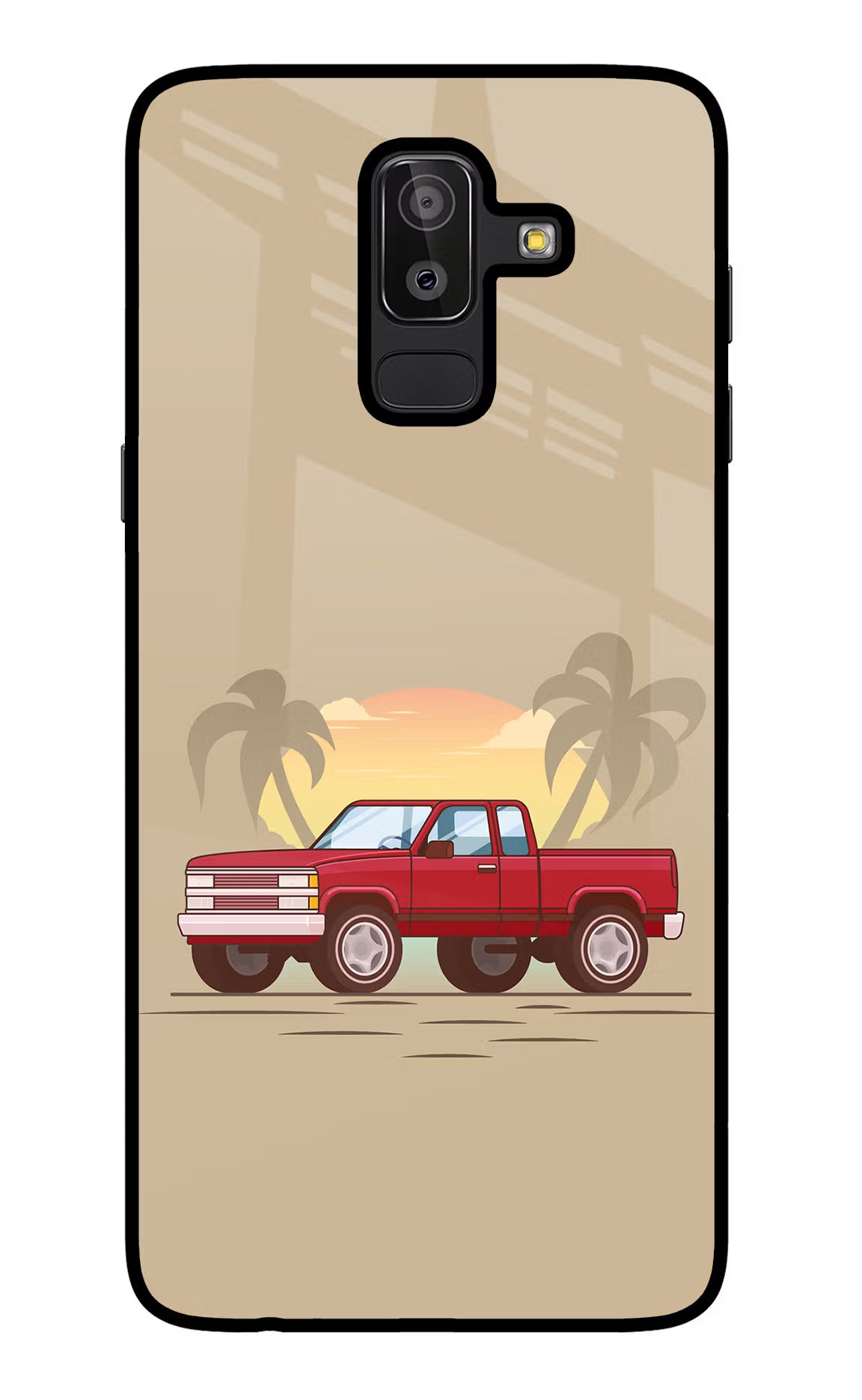 Desert Classic Drive Samsung J8 Back Cover - Desert Classic Drive Samsung J8 Glass Case Back Cover by Casekaro Desert Classic Drive Samsung J8 Glass Case Back Cover by Casekaro