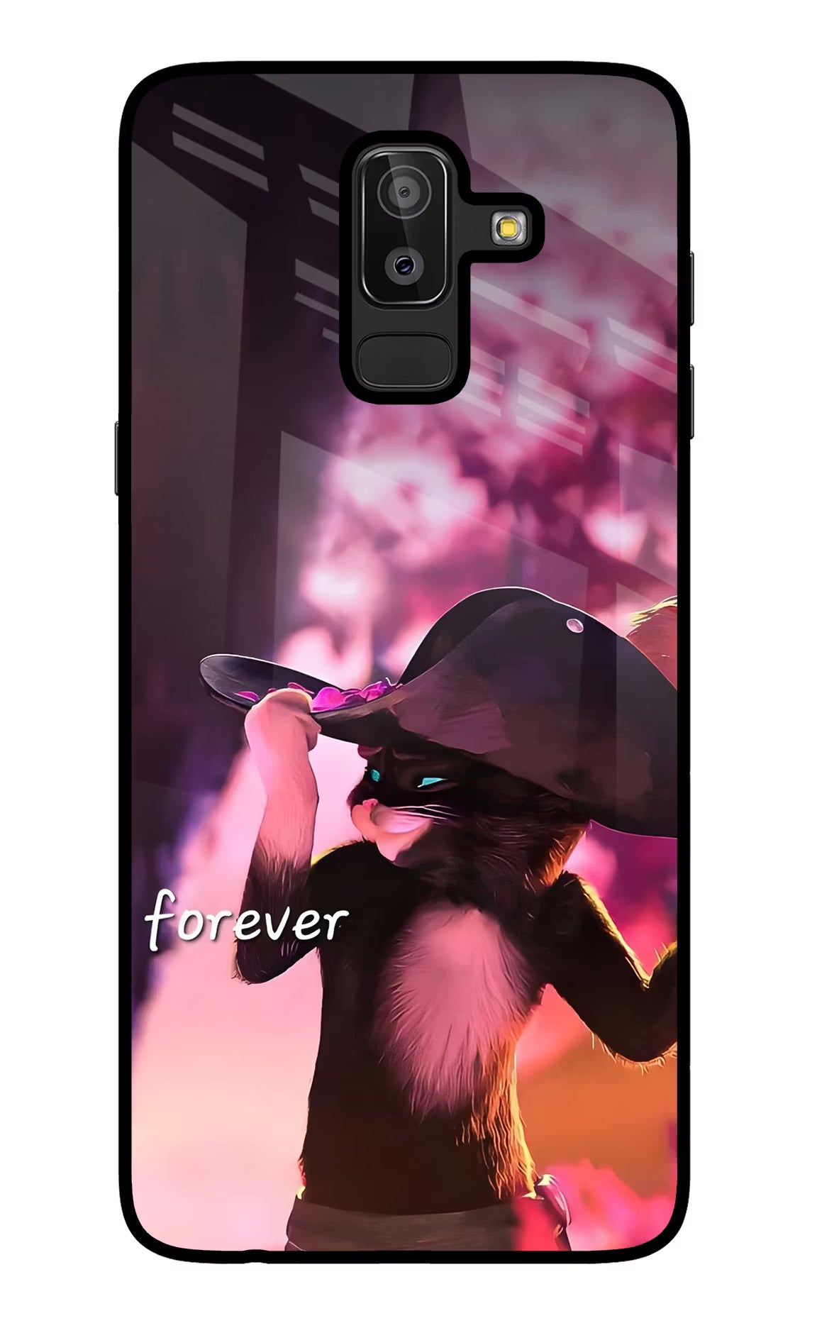 Forever Cat Samsung J8 Glass Case - Forever Cat Samsung J8 Glass Case Forever Cat Samsung J8 Glass Case