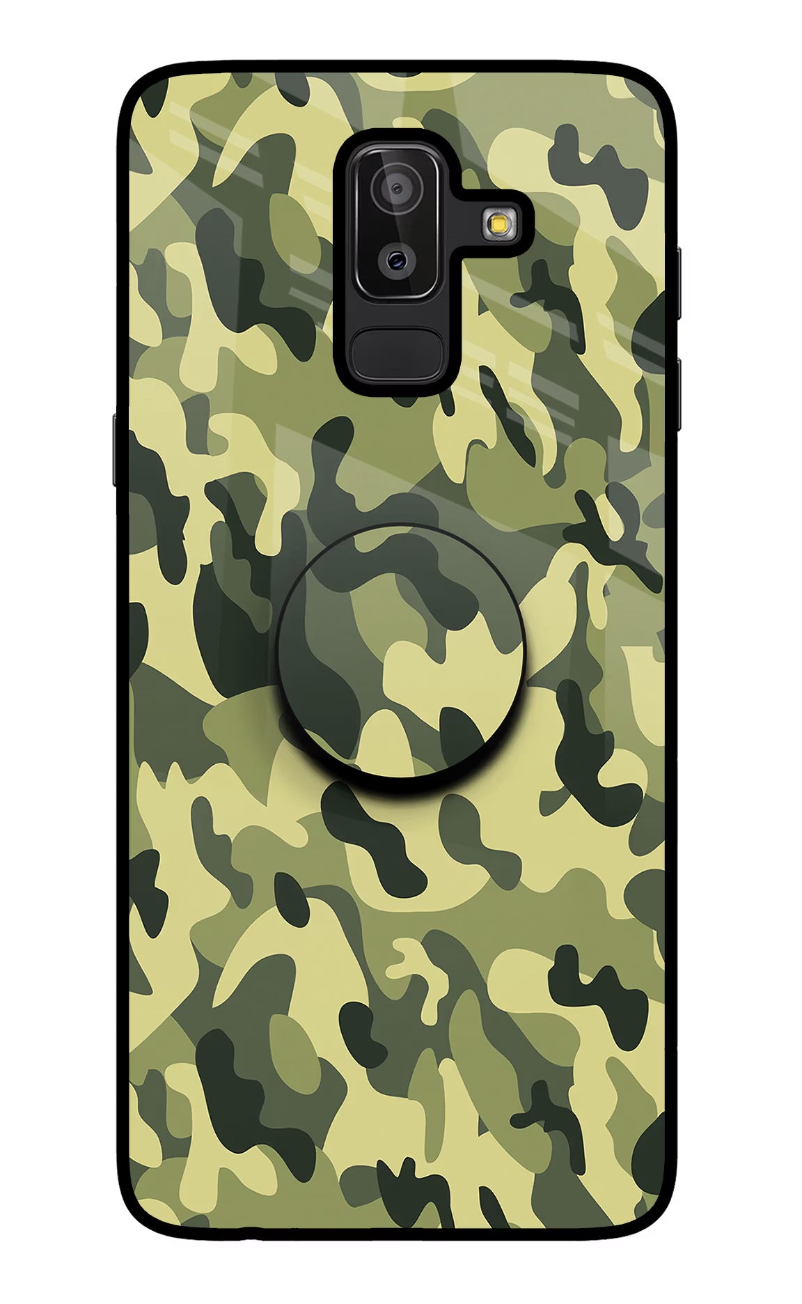 Camouflage Samsung J8 Glass Case - Camouflage Samsung J8 Glass Case Camouflage Samsung J8 Glass Case