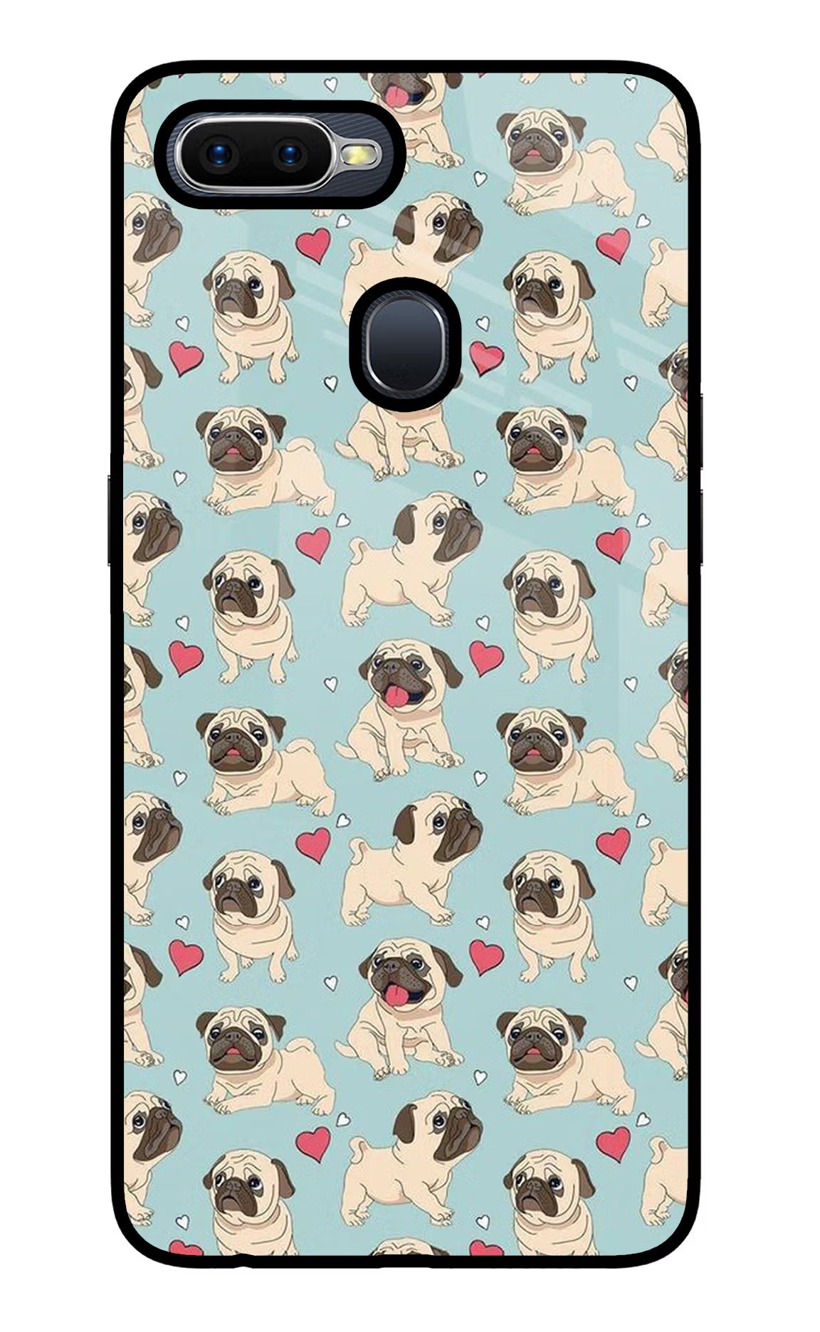 Pug Dog Oppo F9/F9 Pro Glass Case - Pug Dog Oppo F9/F9 Pro Glass Case Pug Dog Oppo F9/F9 Pro Glass Case