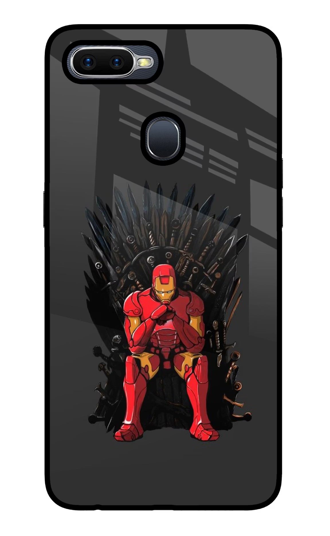 Ironman Throne Oppo F9/F9 Pro Glass Case - Ironman Throne Oppo F9/F9 Pro Glass Case Ironman Throne Oppo F9/F9 Pro Glass Case
