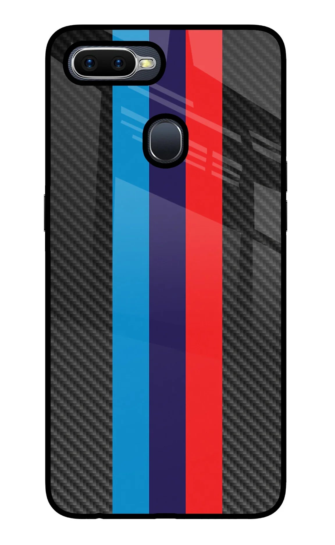 BMW Stripes Pattern Oppo F9/F9 Pro Glass Case - BMW Stripes Pattern Oppo F9/F9 Pro Glass Case BMW Stripes Pattern Oppo F9/F9 Pro Glass Case