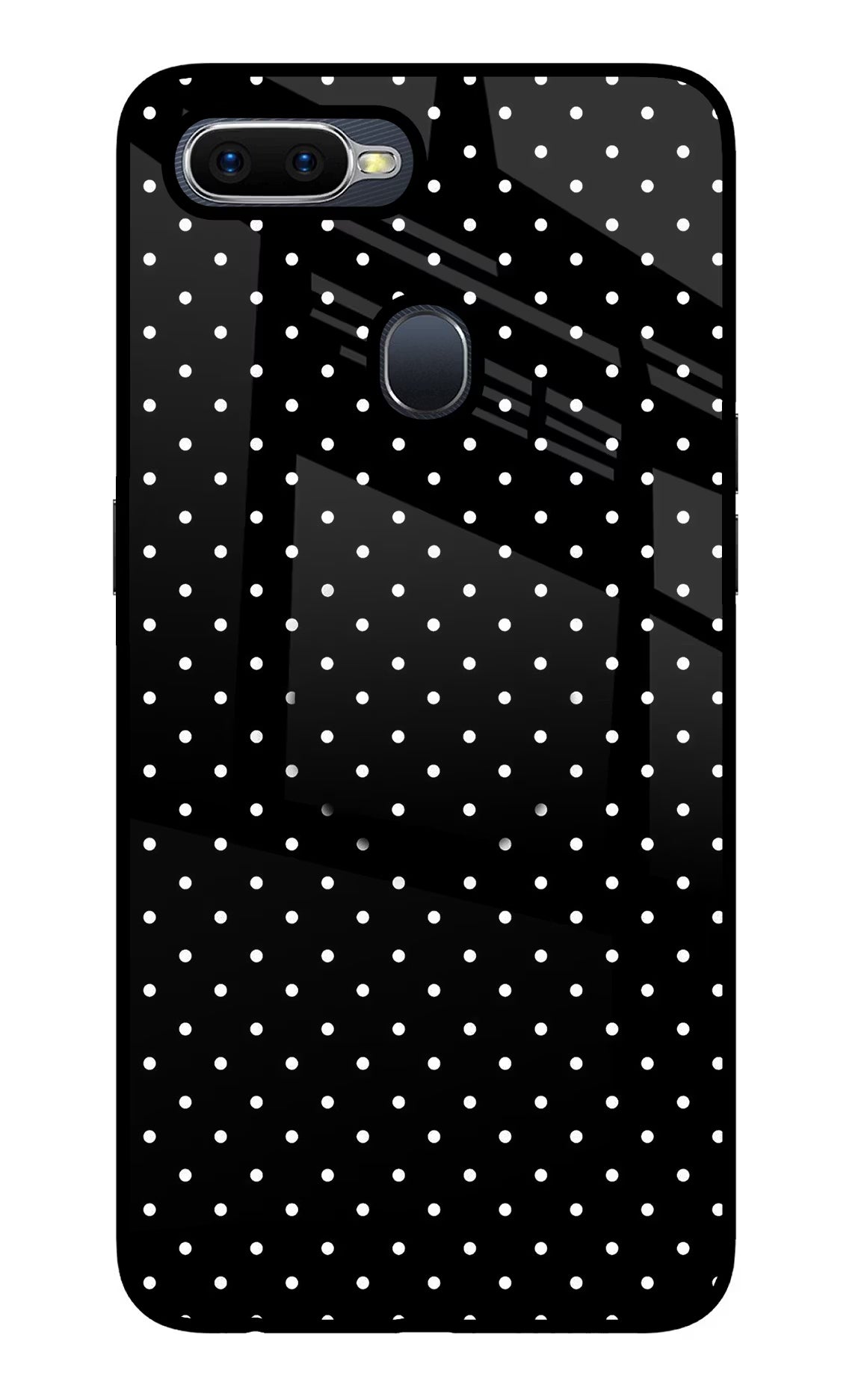 White Dots Oppo F9/F9 Pro Glass Case - White Dots Oppo F9/F9 Pro Glass Case White Dots Oppo F9/F9 Pro Glass Case