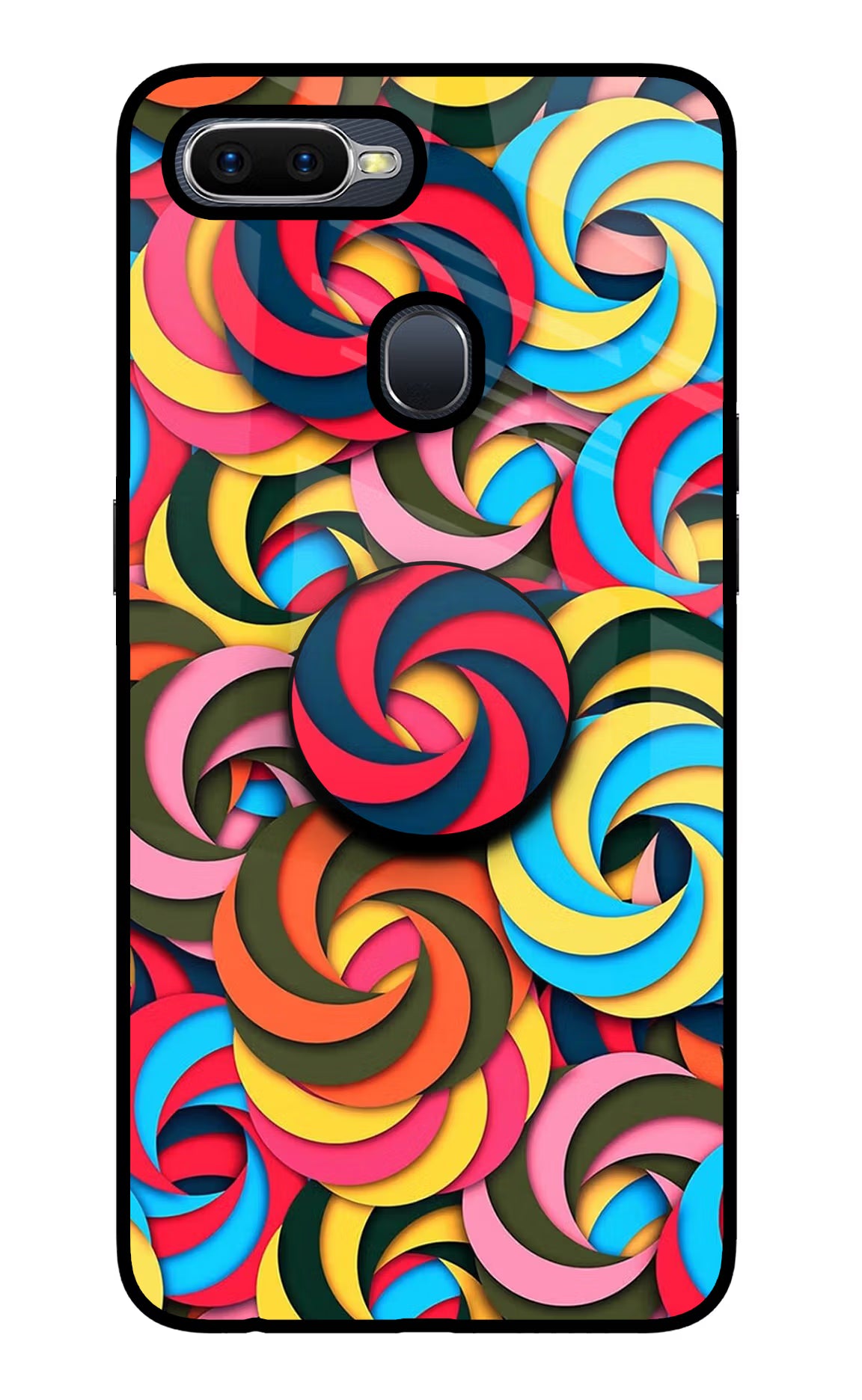 Spiral Pattern Oppo F9/F9 Pro Glass Case - Spiral Pattern Oppo F9/F9 Pro Glass Case Spiral Pattern Oppo F9/F9 Pro Glass Case