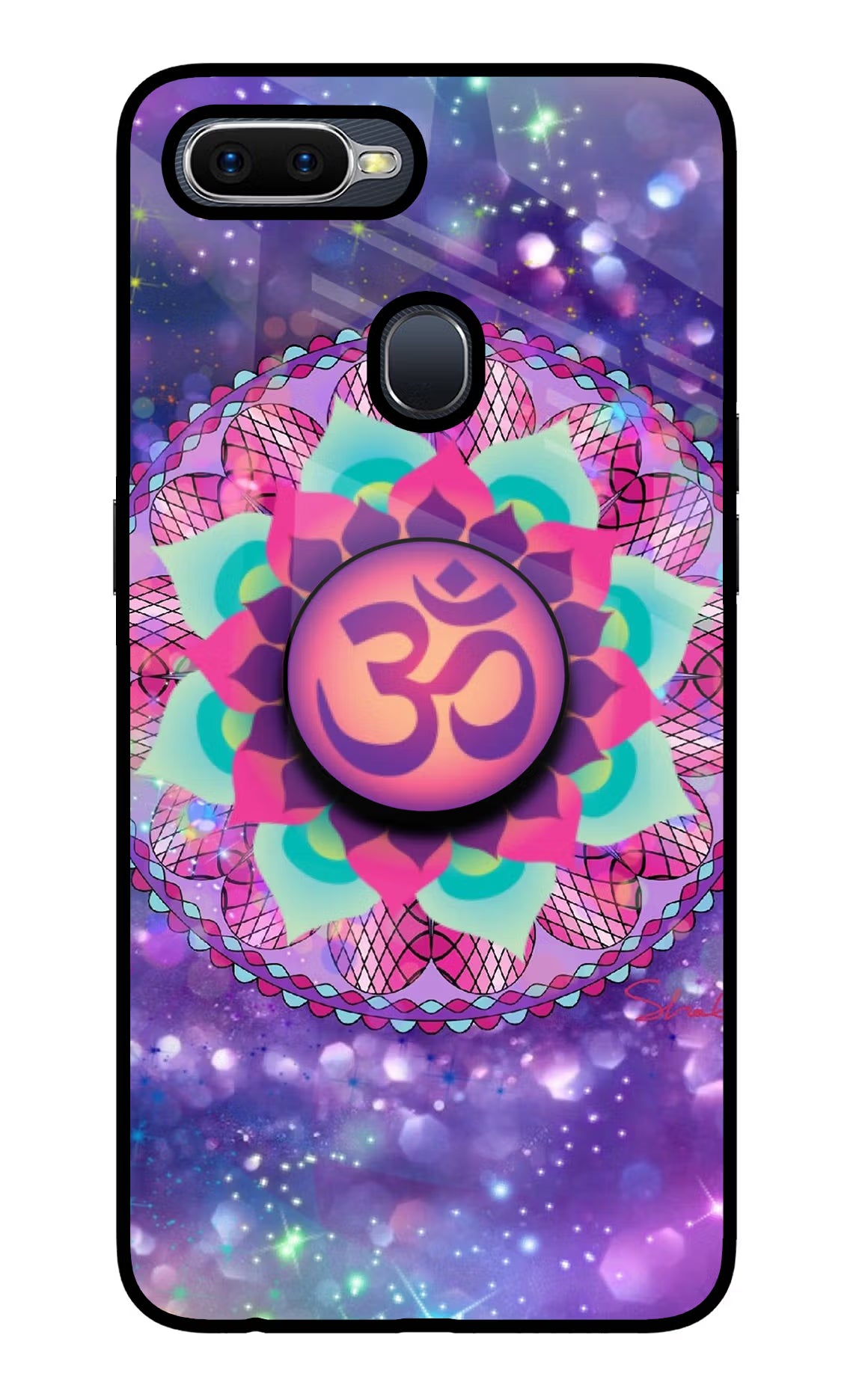 Om Purple Oppo F9/F9 Pro Glass Case - Om Purple Oppo F9/F9 Pro Glass Case Om Purple Oppo F9/F9 Pro Glass Case