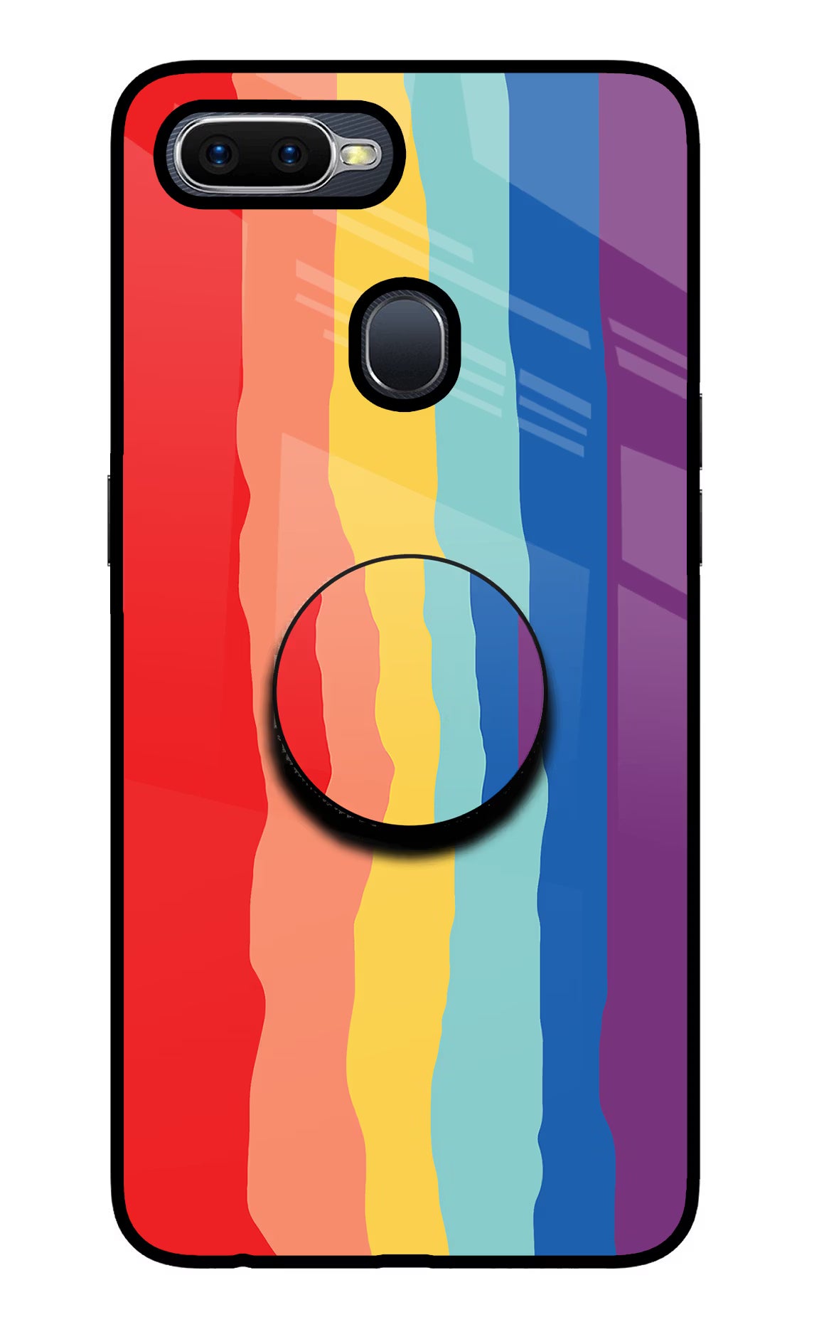 Rainbow Oppo F9/F9 Pro Glass Case - Rainbow Oppo F9/F9 Pro Glass Case Rainbow Oppo F9/F9 Pro Glass Case