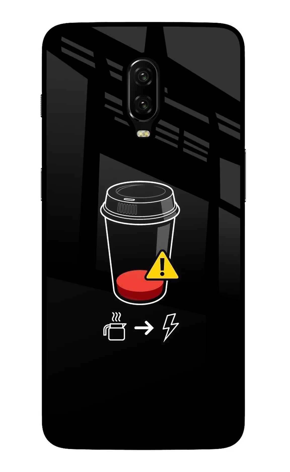 Coffee Oneplus 6T Glass Case - Coffee Oneplus 6T Glass Case Coffee Oneplus 6T Glass Case