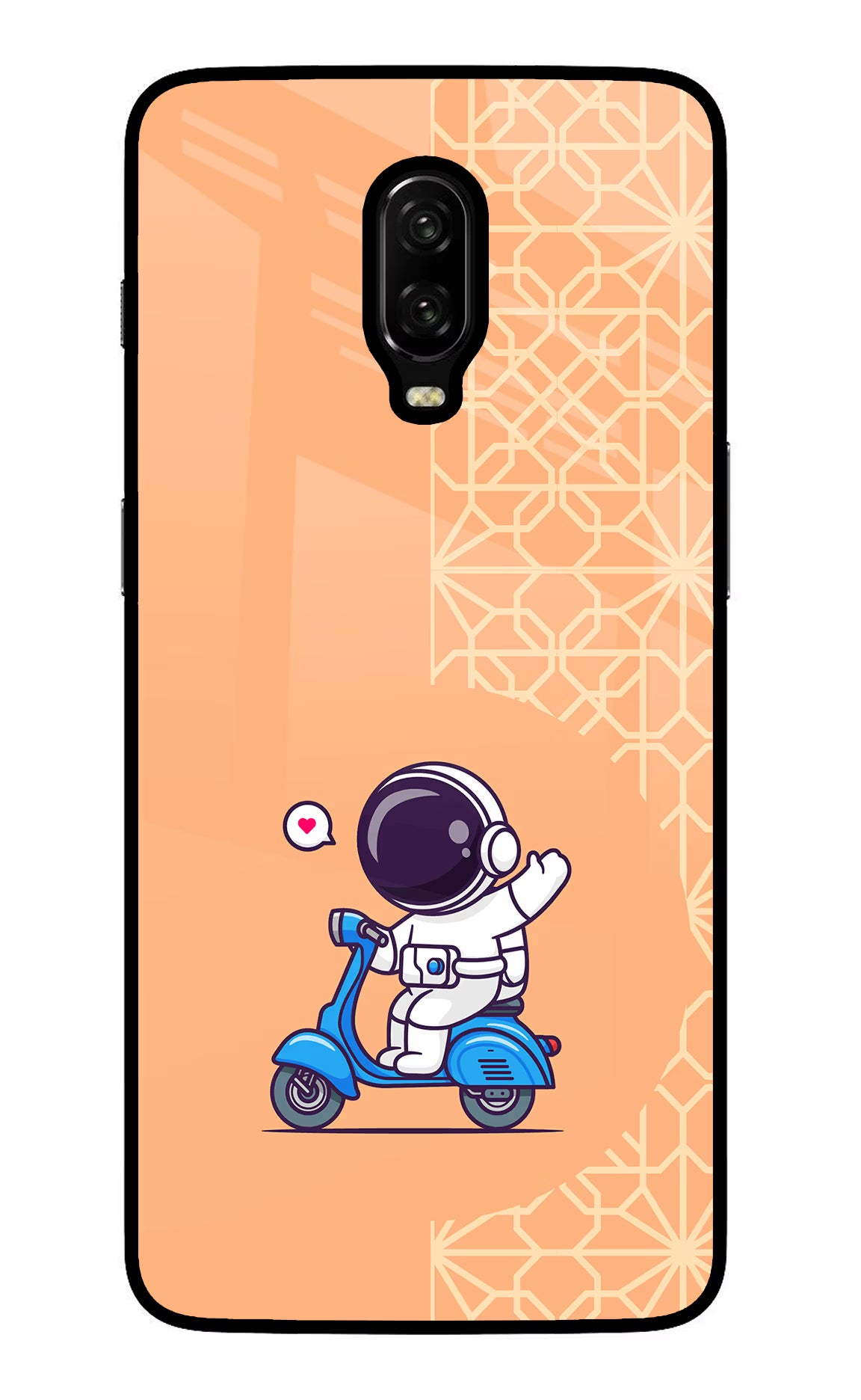 Cute Astronaut Riding Oneplus 6T Glass Case - Cute Astronaut Riding Oneplus 6T Glass Case Cute Astronaut Riding Oneplus 6T Glass Case