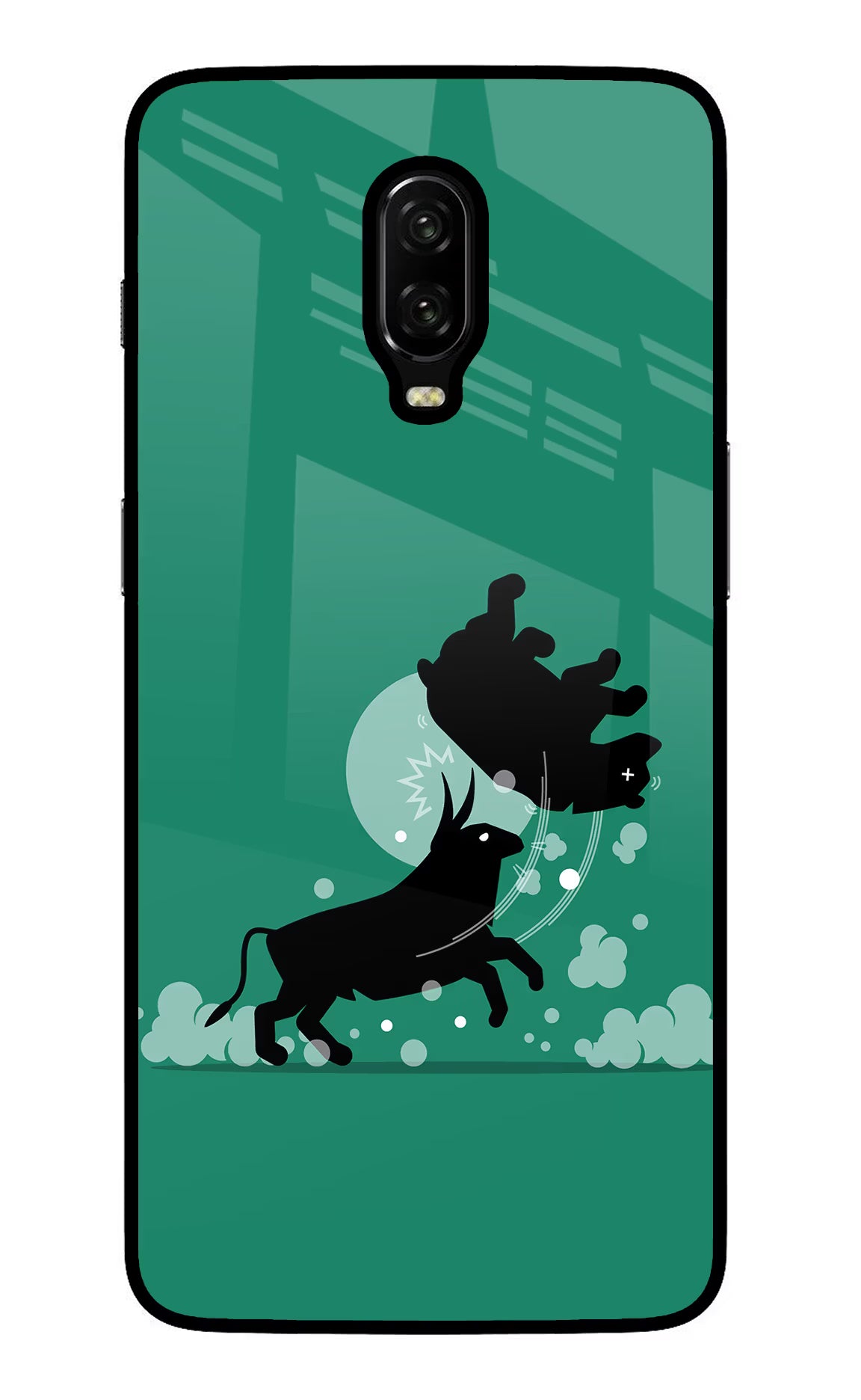 Bull Conqueror Oneplus 6T Glass Case - Bull Conqueror Oneplus 6T Glass Case Bull Conqueror Oneplus 6T Glass Case