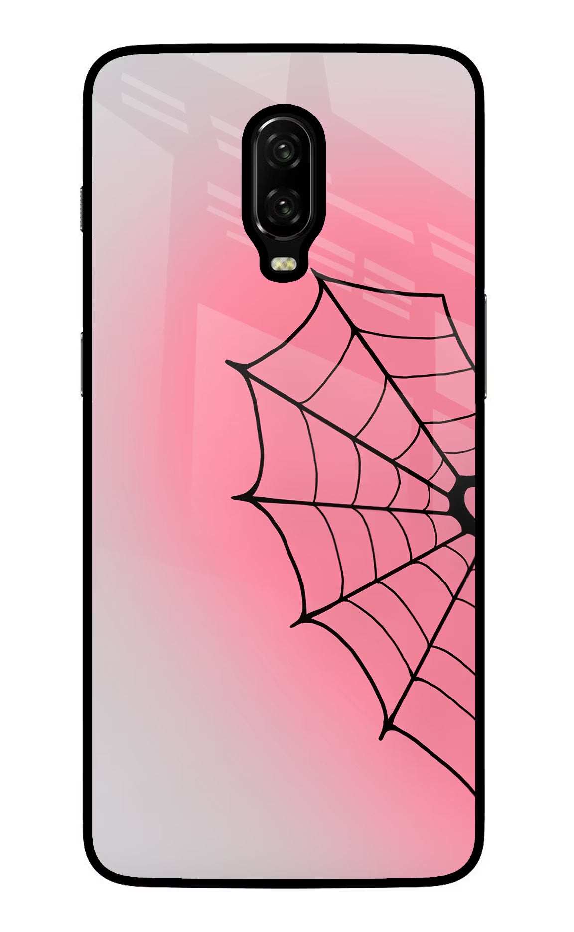 Pink Web Oneplus 6T Glass Case - Pink Web Oneplus 6T Glass Case Pink Web Oneplus 6T Glass Case