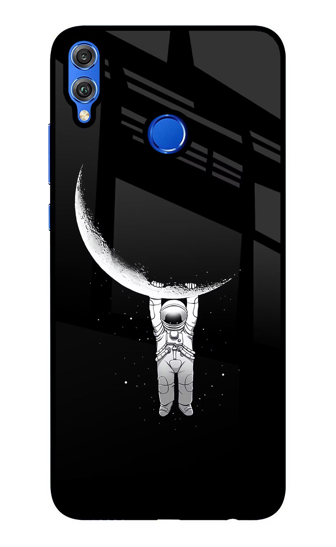 Moon Space Honor 8X Back Cover - Moon Space Honor 8X Glass Case Back Cover by Casekaro Moon Space Honor 8X Glass Case Back Cover by Casekaro