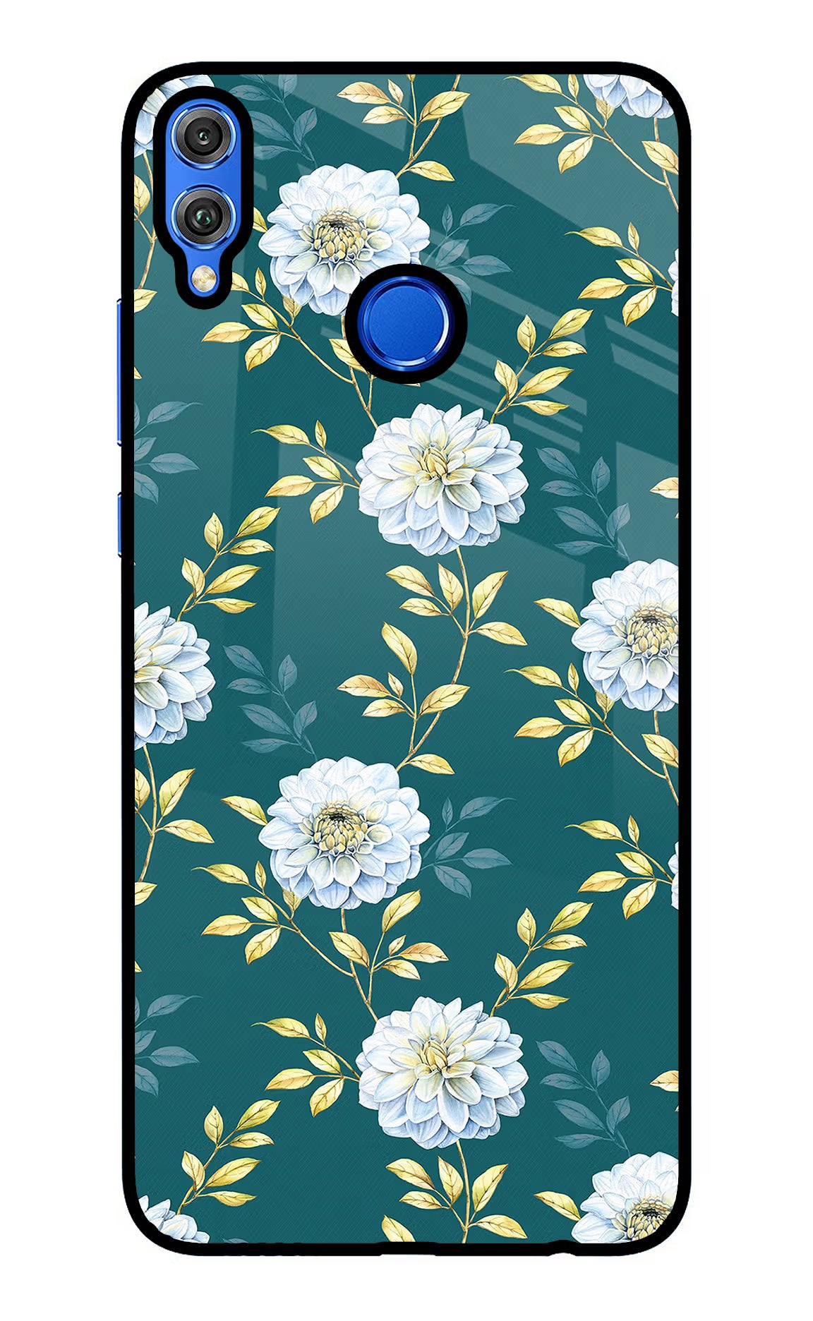 Flowers Honor 8X Back Cover - Flowers Honor 8X Glass Case Back Cover by Casekaro Flowers Honor 8X Glass Case Back Cover by Casekaro