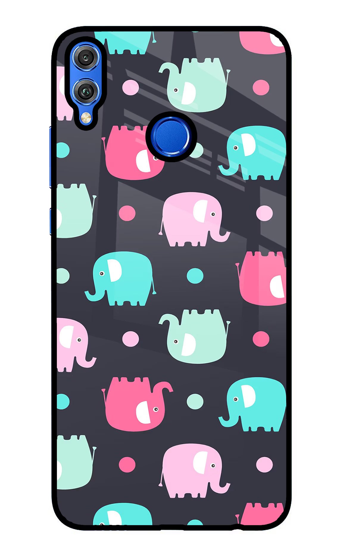Elephants Honor 8X Back Cover - Elephants Honor 8X Glass Case Back Cover by Casekaro Elephants Honor 8X Glass Case Back Cover by Casekaro
