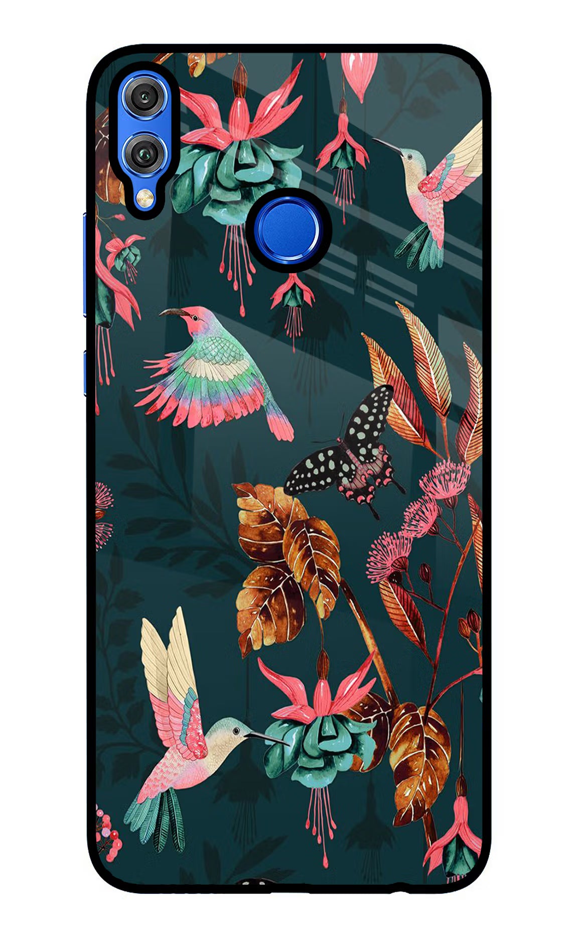 Birds Honor 8X Back Cover - Birds Honor 8X Glass Case Back Cover by Casekaro Birds Honor 8X Glass Case Back Cover by Casekaro