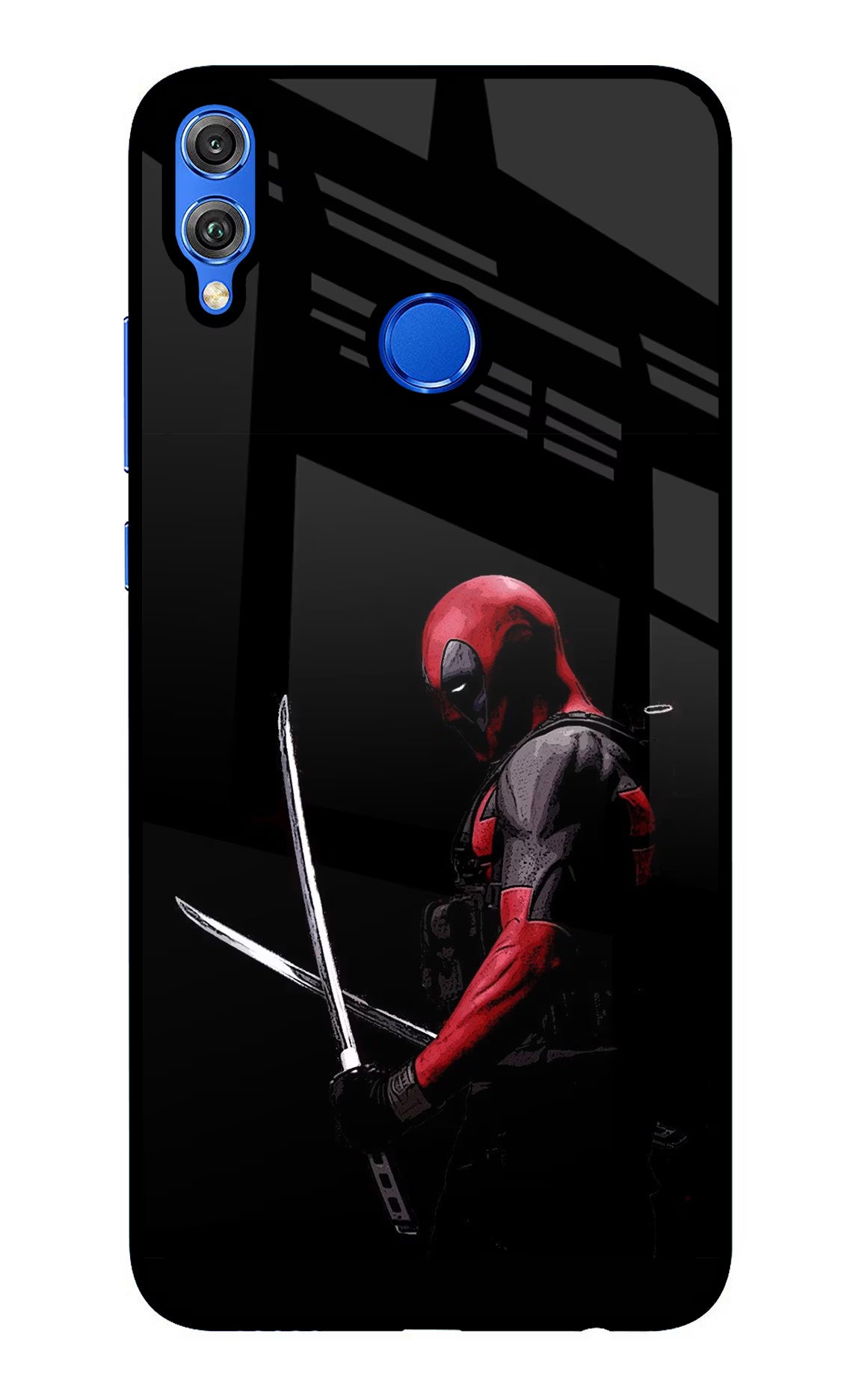 Deadpool Honor 8X Back Cover - Deadpool Honor 8X Glass Case Back Cover by Casekaro Deadpool Honor 8X Glass Case Back Cover by Casekaro