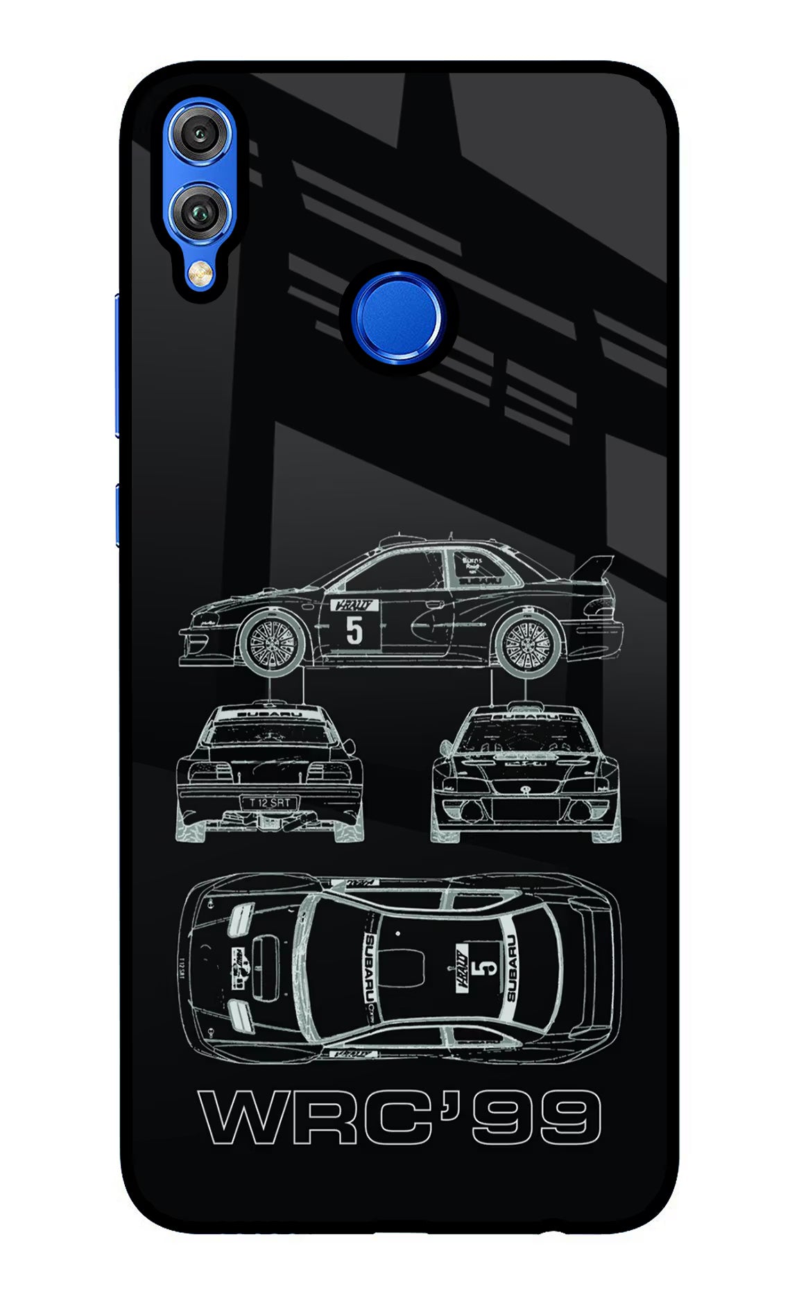 WRC'99 Honor 8X Back Cover - WRC'99 Honor 8X Glass Case Back Cover by Casekaro WRC'99 Honor 8X Glass Case Back Cover by Casekaro