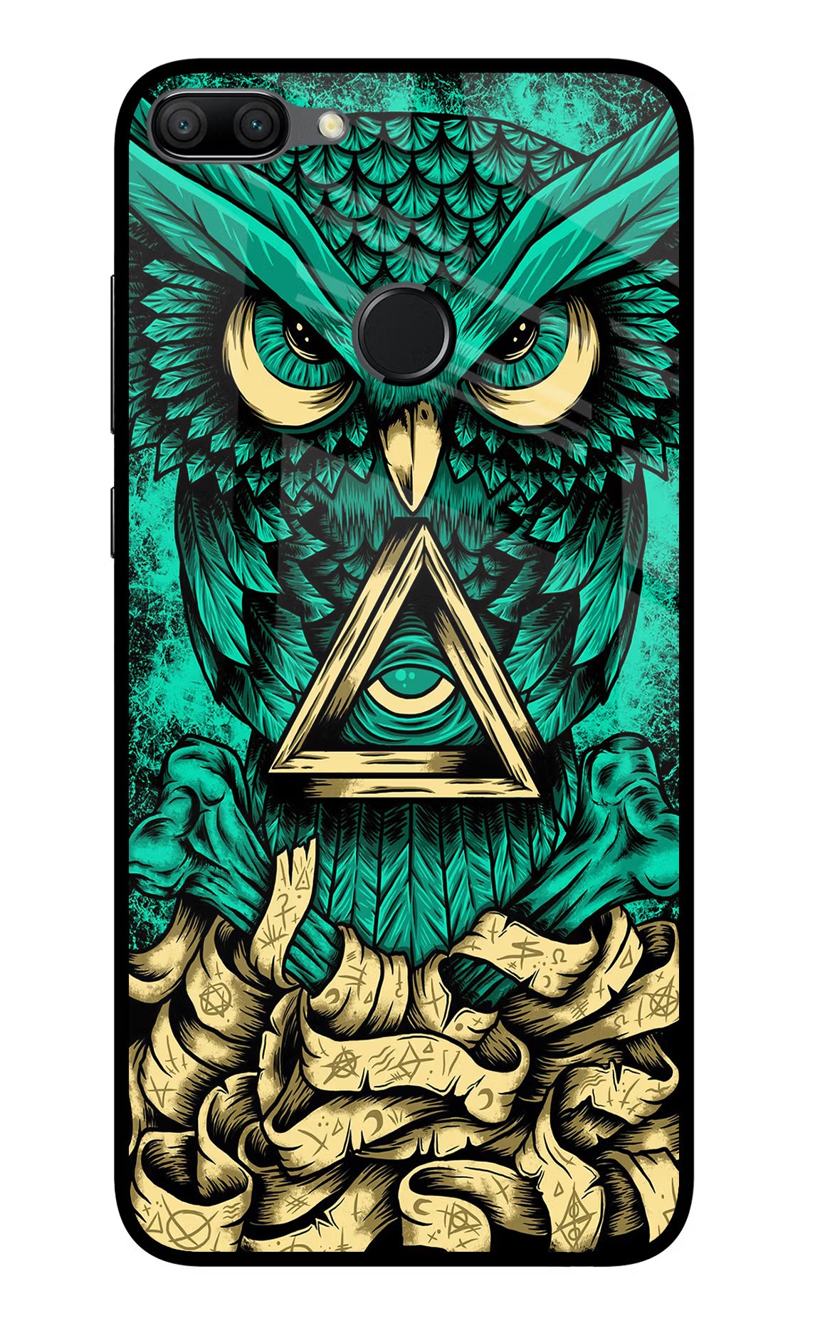 Green Owl Honor 9N Glass Case - Green Owl Honor 9N Glass Case Green Owl Honor 9N Glass Case