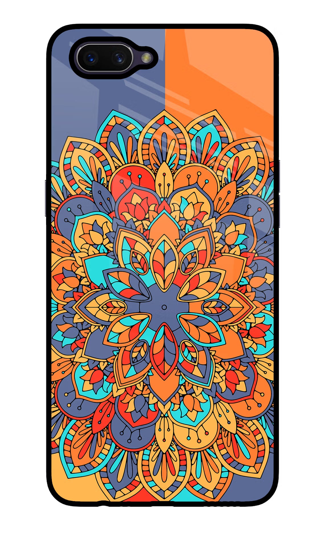Color Mandala Oppo A3S Glass Case - Color Mandala Oppo A3S Glass Case Color Mandala Oppo A3S Glass Case