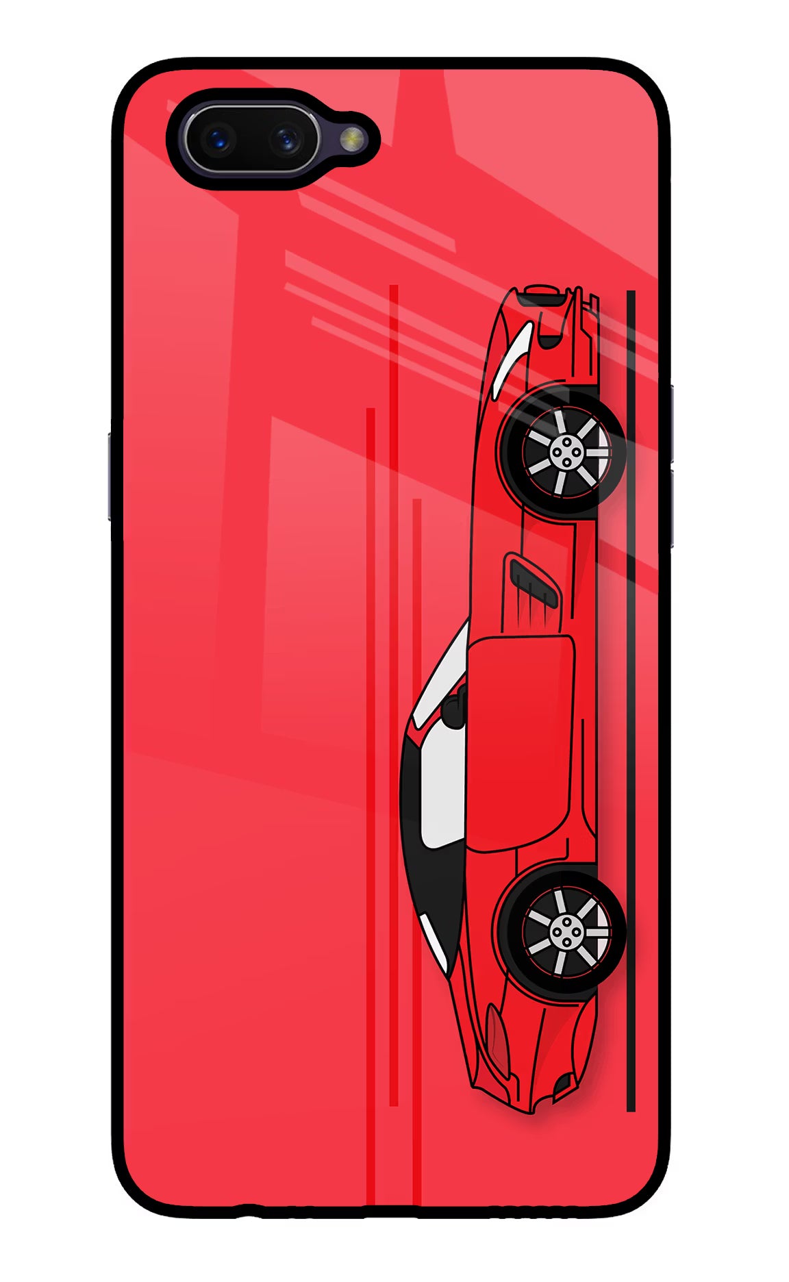 Red Velocity Oppo A3S Glass Case - Red Velocity Oppo A3S Glass Case Red Velocity Oppo A3S Glass Case