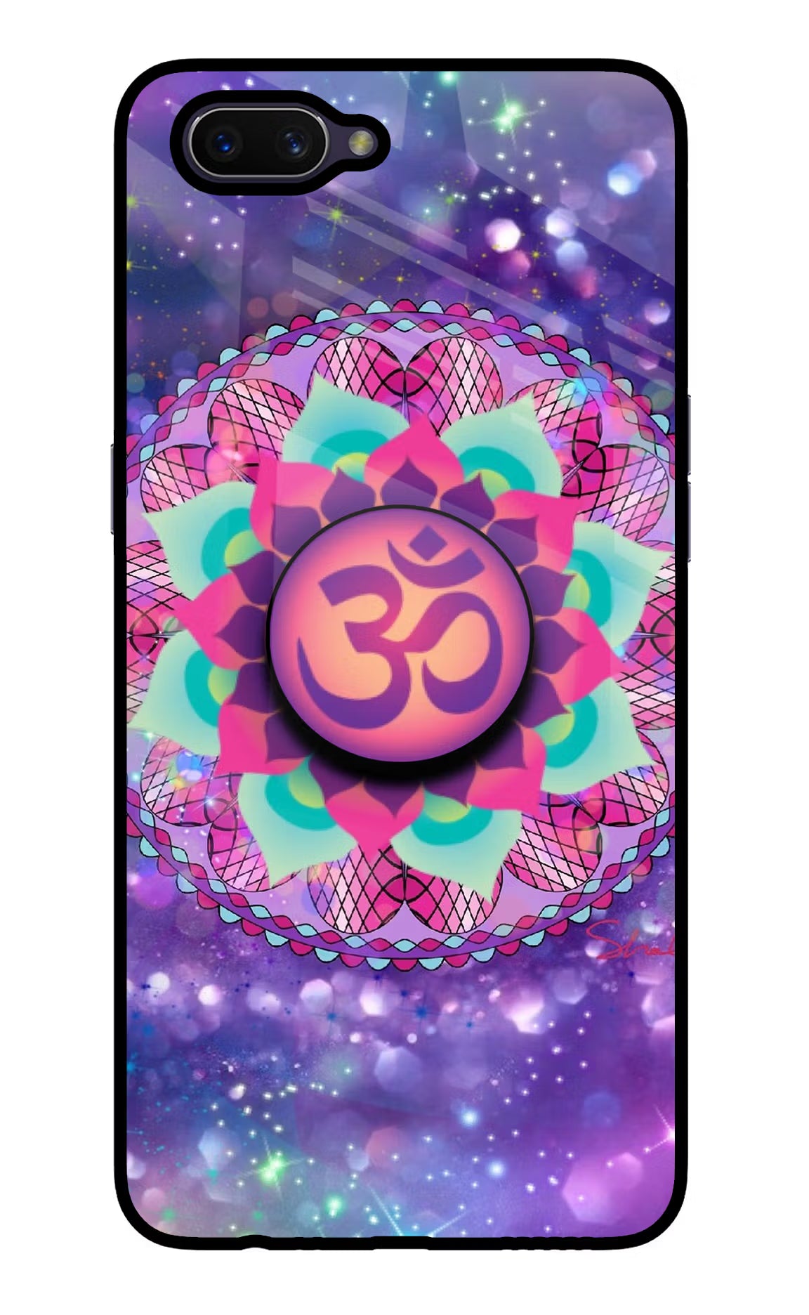 Om Purple Oppo A3S Glass Case - Om Purple Oppo A3S Glass Case Om Purple Oppo A3S Glass Case